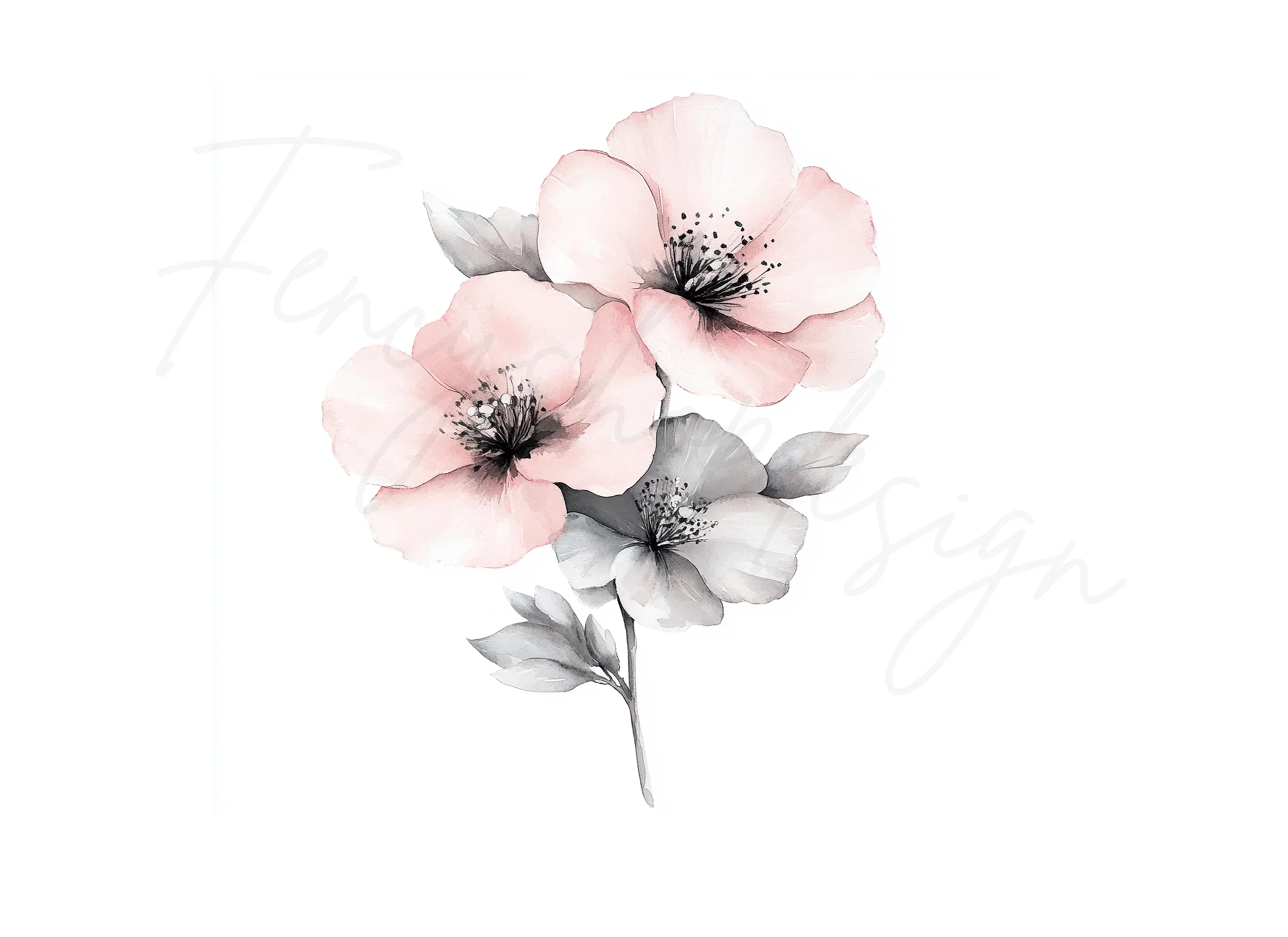 Elegant Pink Floral Clipart Bundle - Image 2