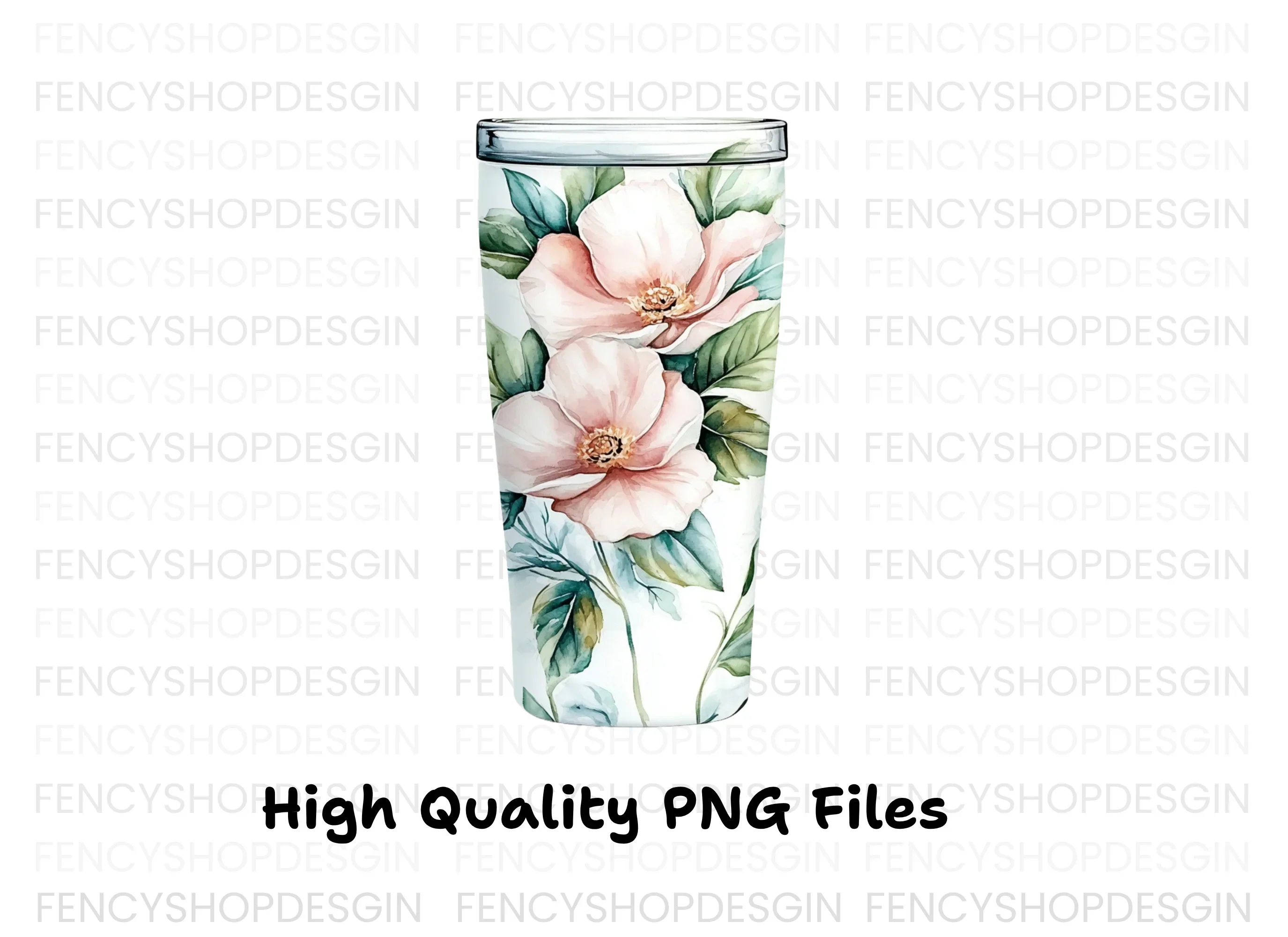 Elegant Pink Floral Tumbler Clipart Bundle - Image 3