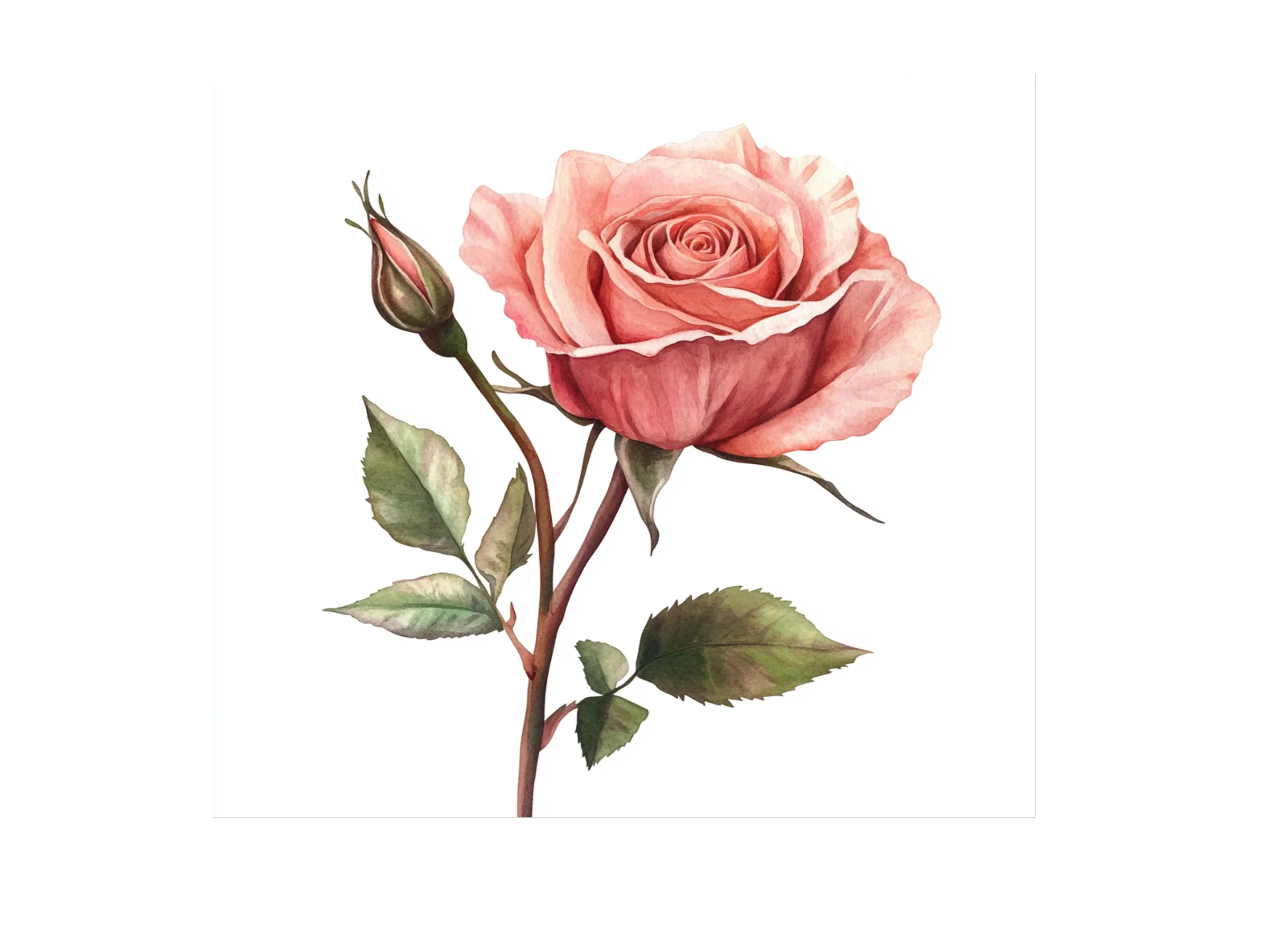 Elegant Pink Rose Clipart Bundle - Image 2