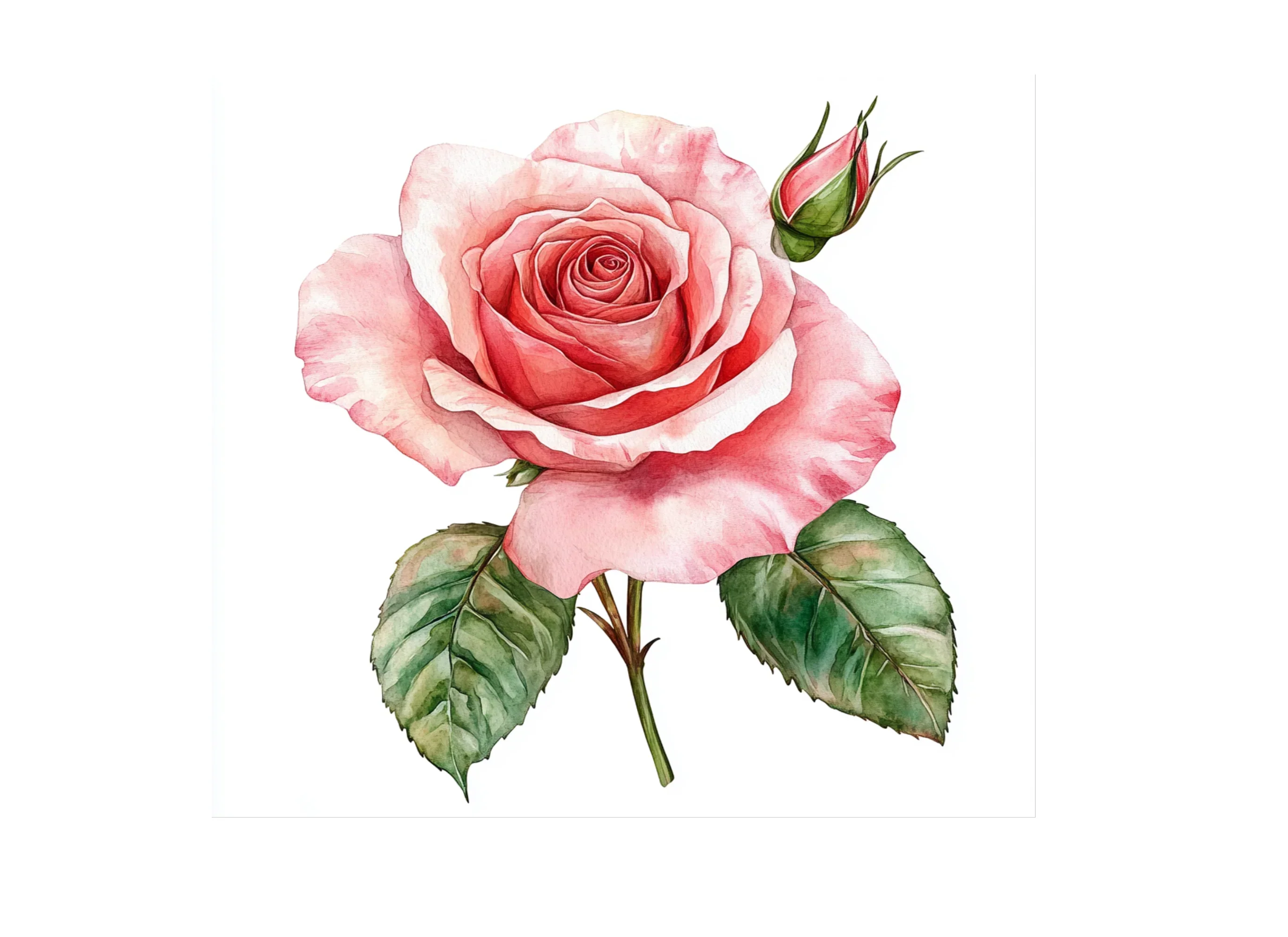 Elegant Pink Rose Clipart Bundle - Image 3
