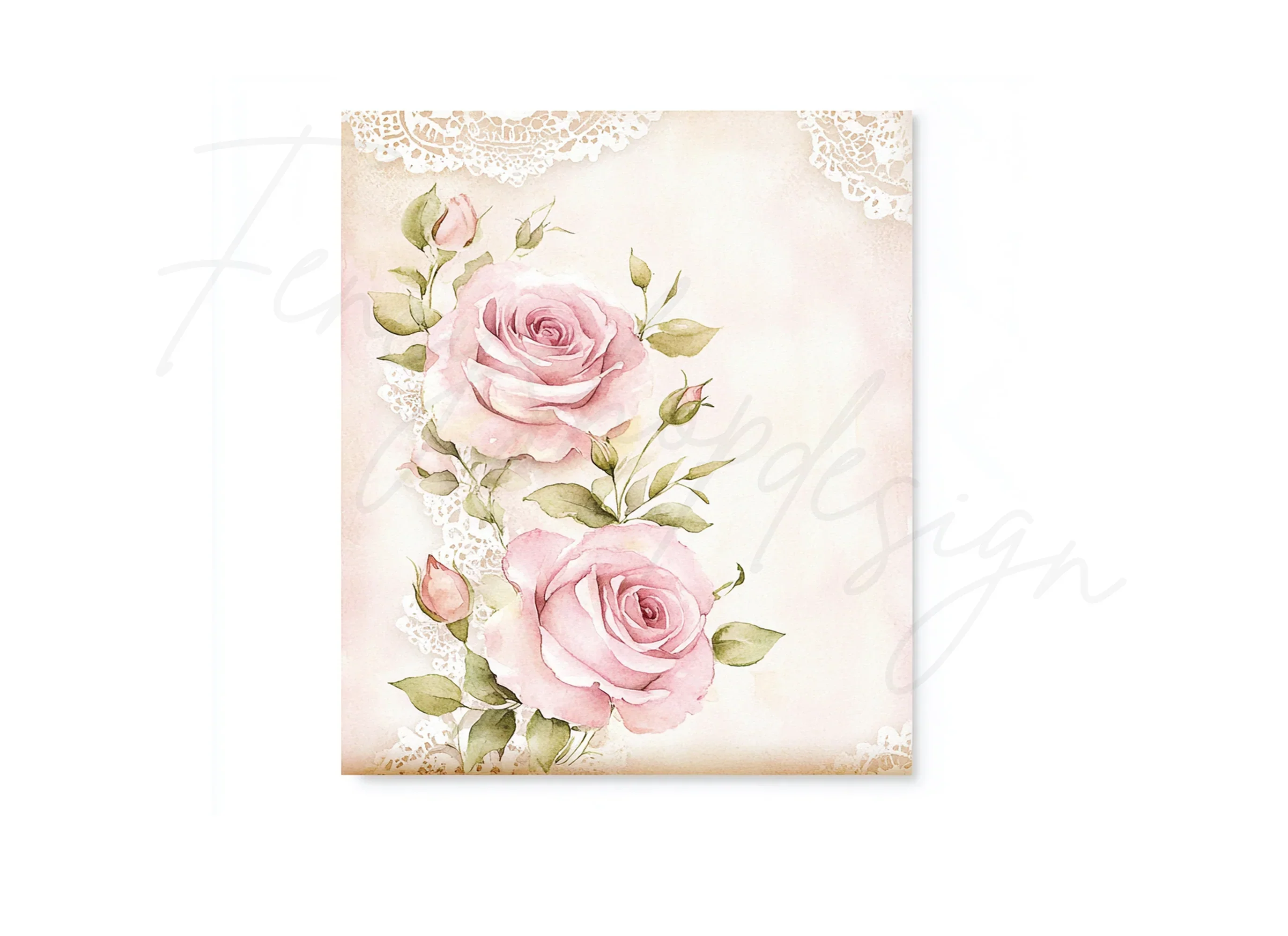 Elegant Pink Rose Clipart Bundle - Image 2