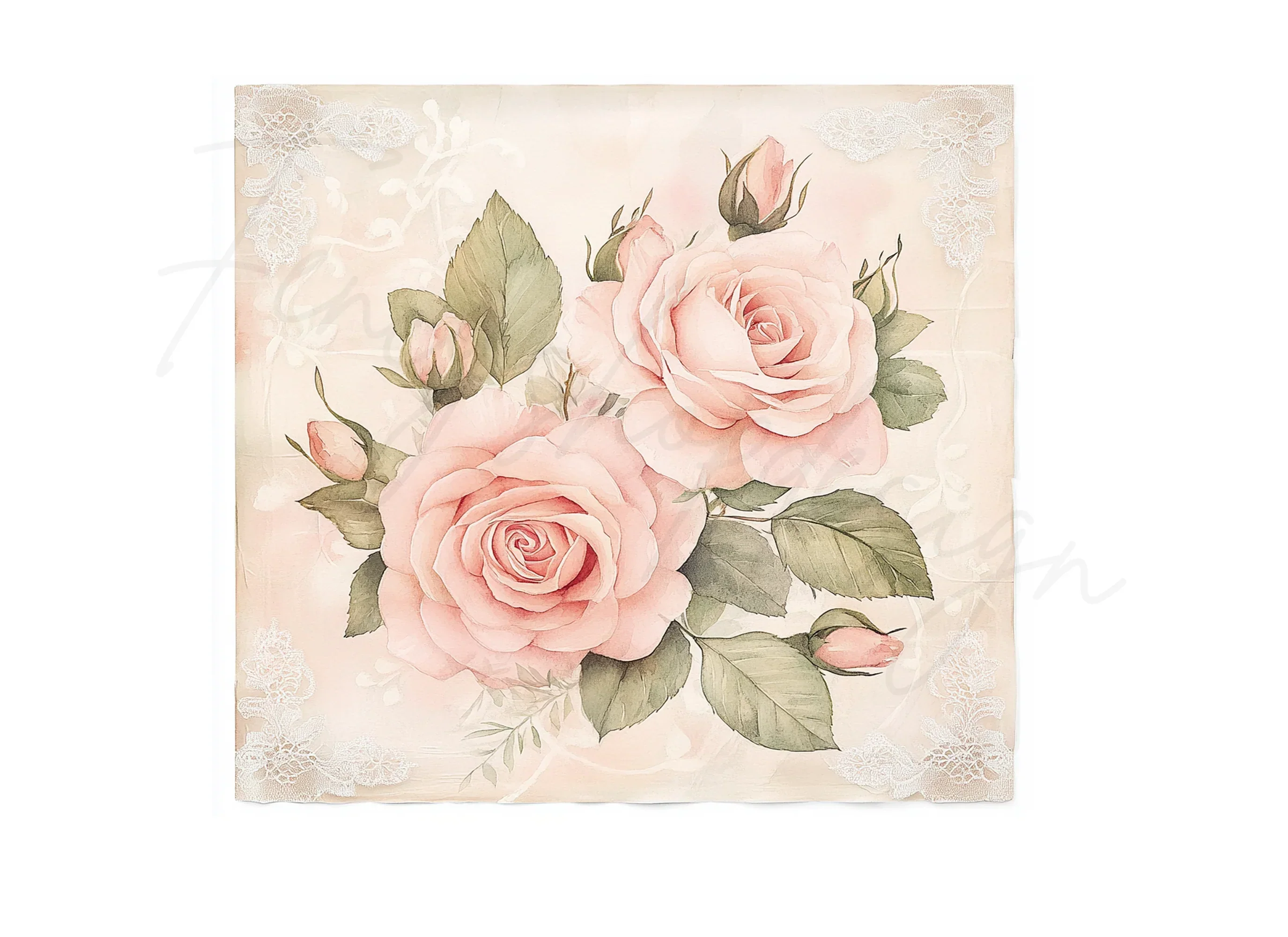 Elegant Pink Rose Clipart Bundle - Image 3
