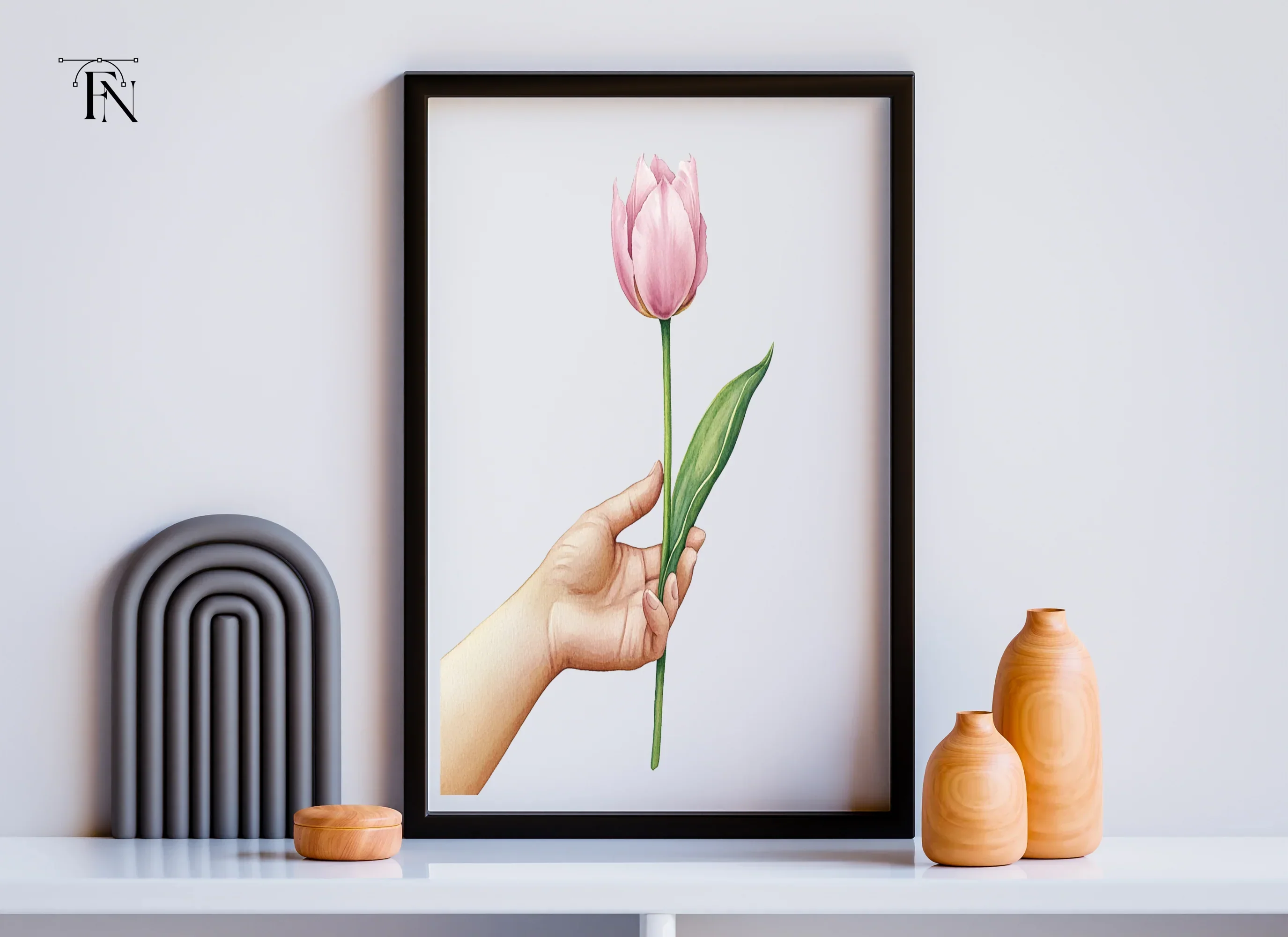 Elegant Pink Tulip Clipart Bundle - Image 3