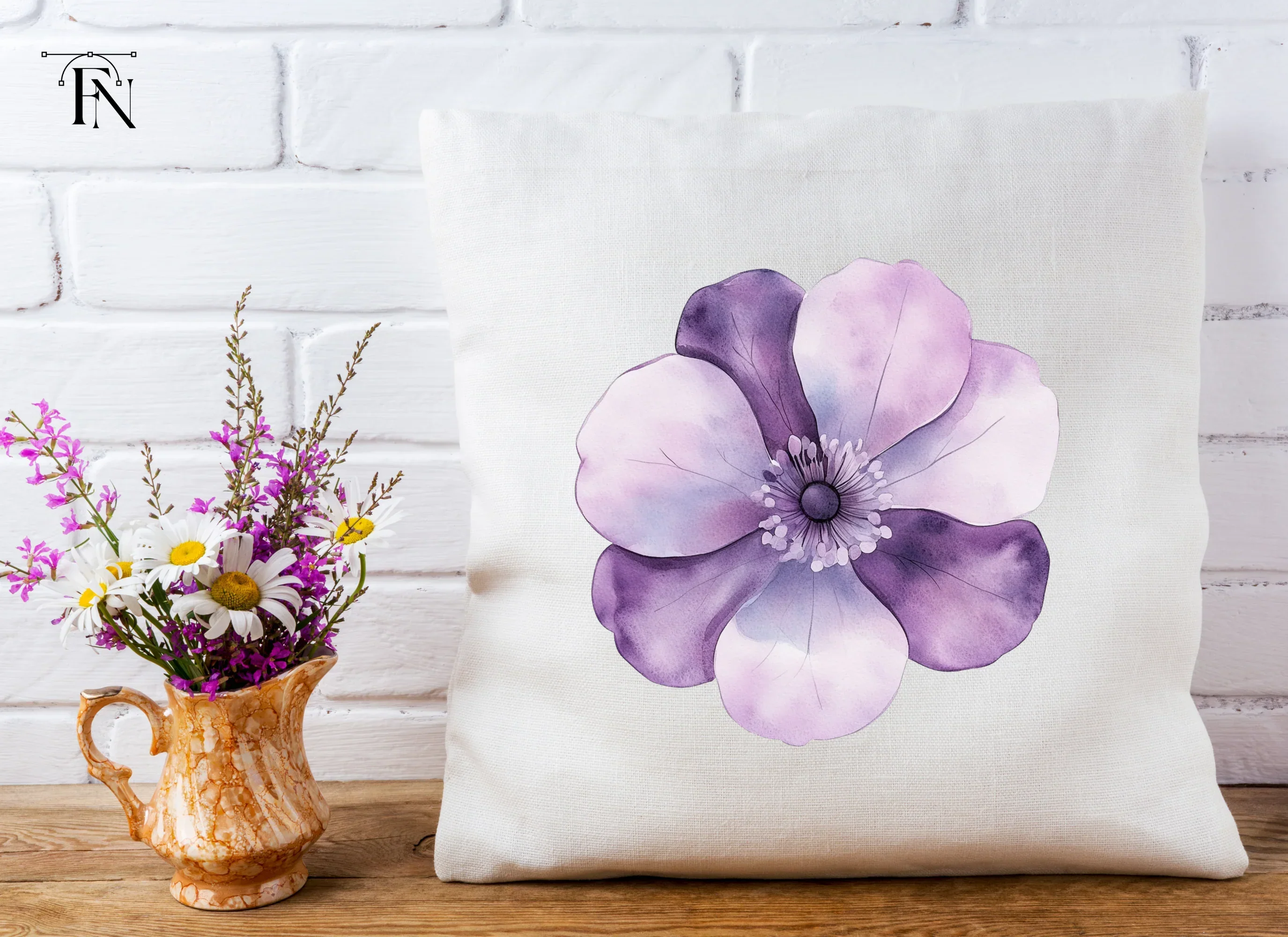 Elegant Purple Anemone Flower Clipart Bundle - Image 5
