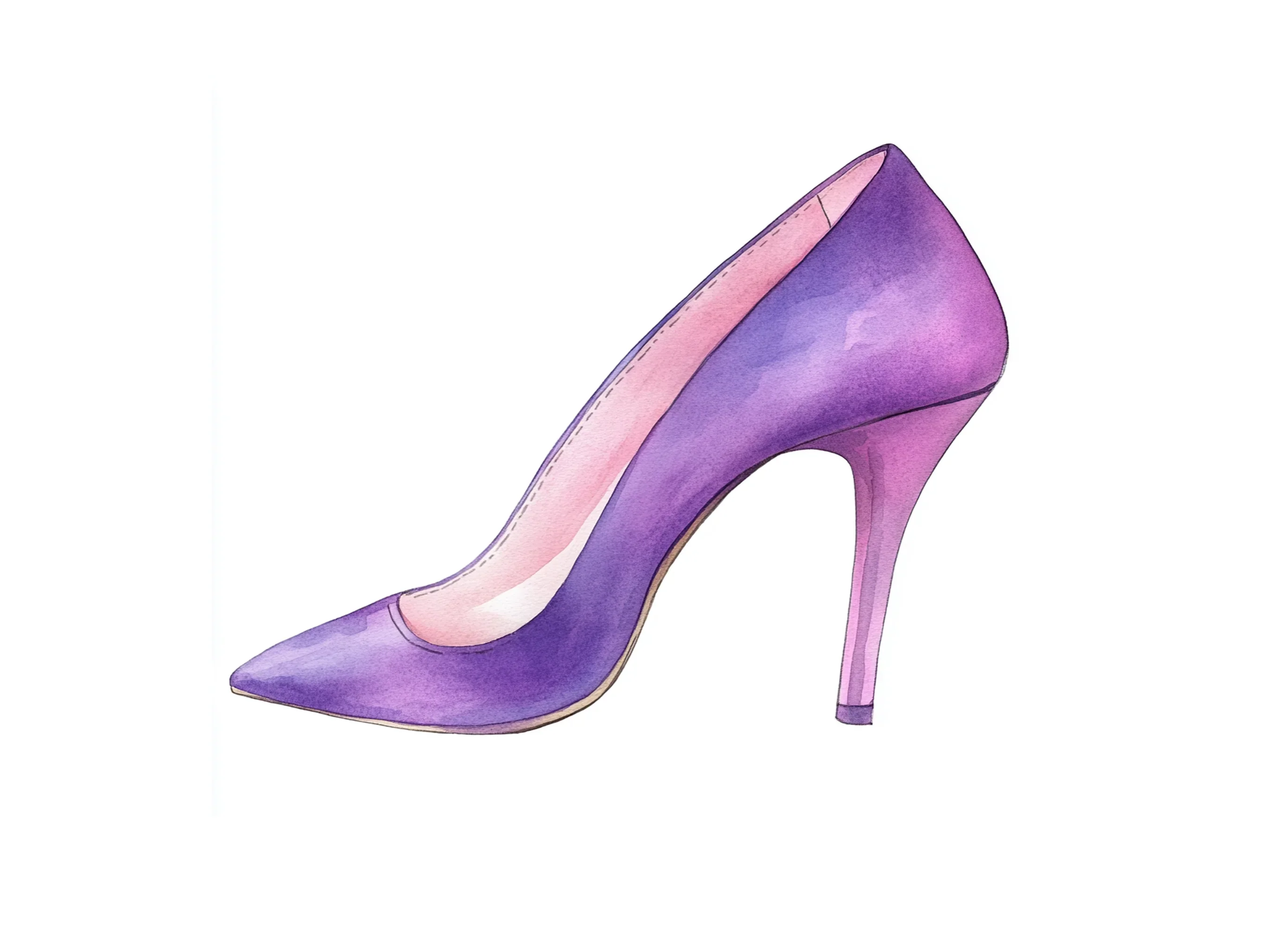 Elegant Purple High Heels Clipart Bundle - Image 2