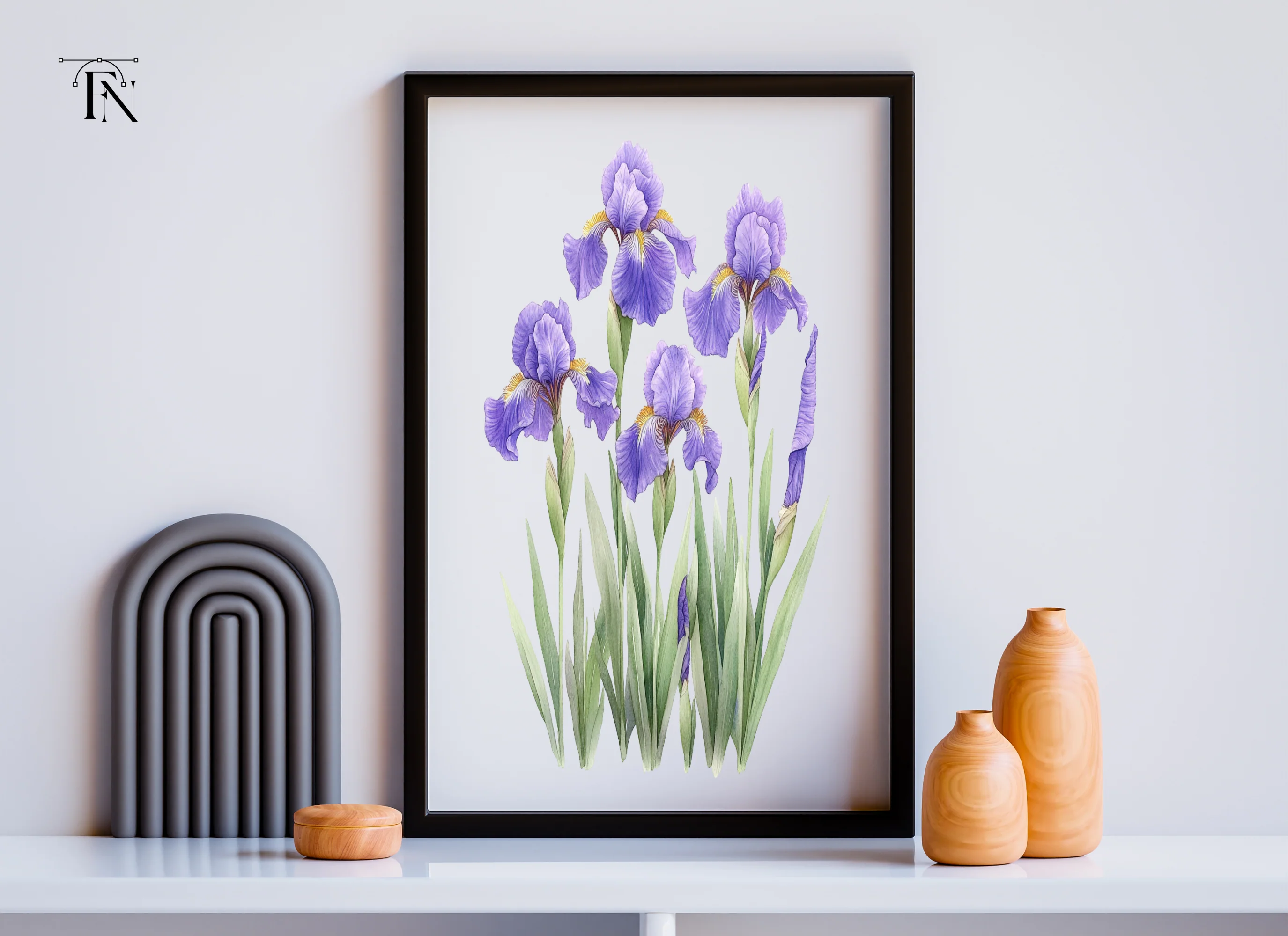 Elegant Purple Iris Flower Clipart Bundle - Image 6