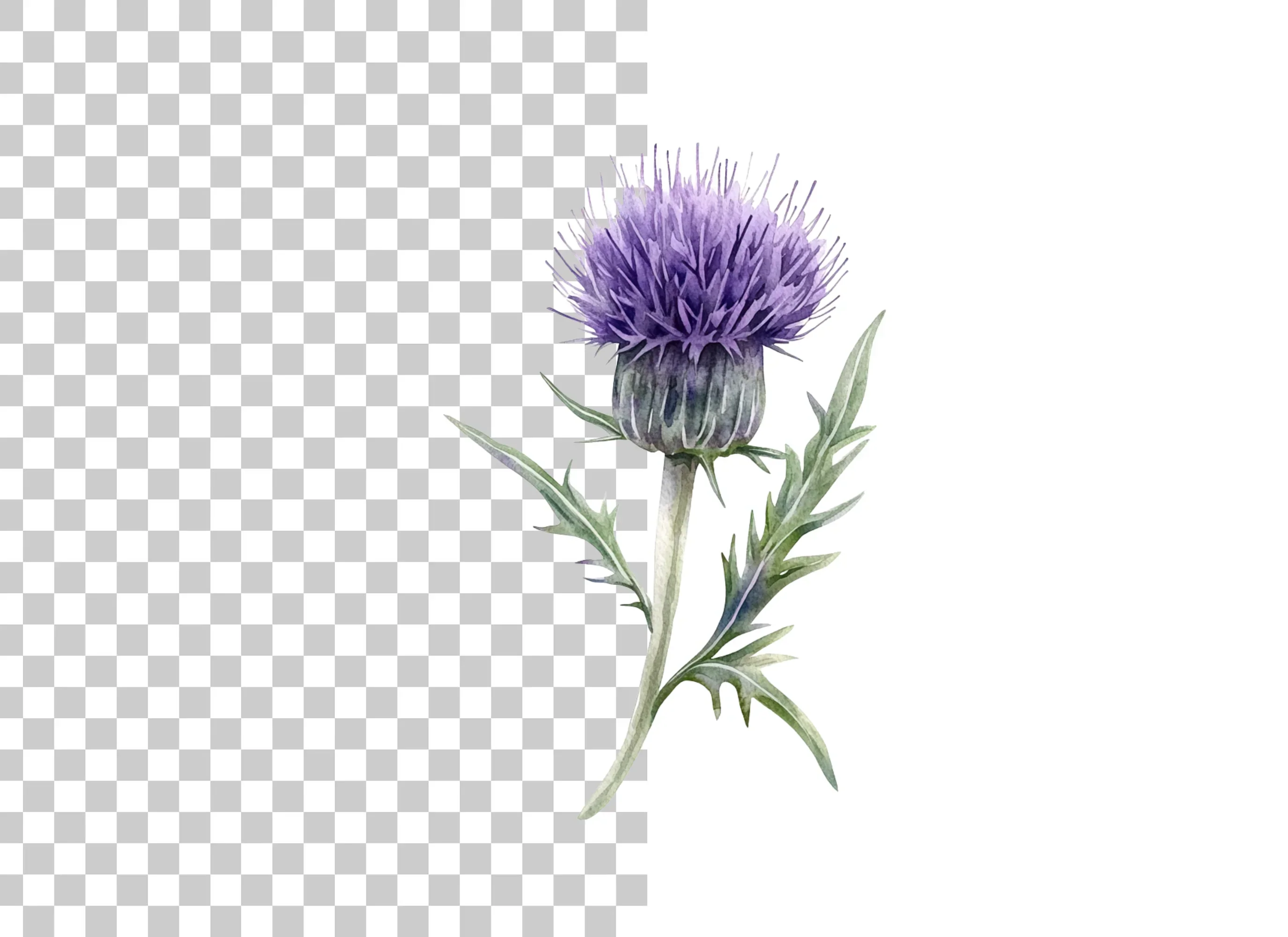 Elegant Purple Thistle Clipart Bundle - Image 6