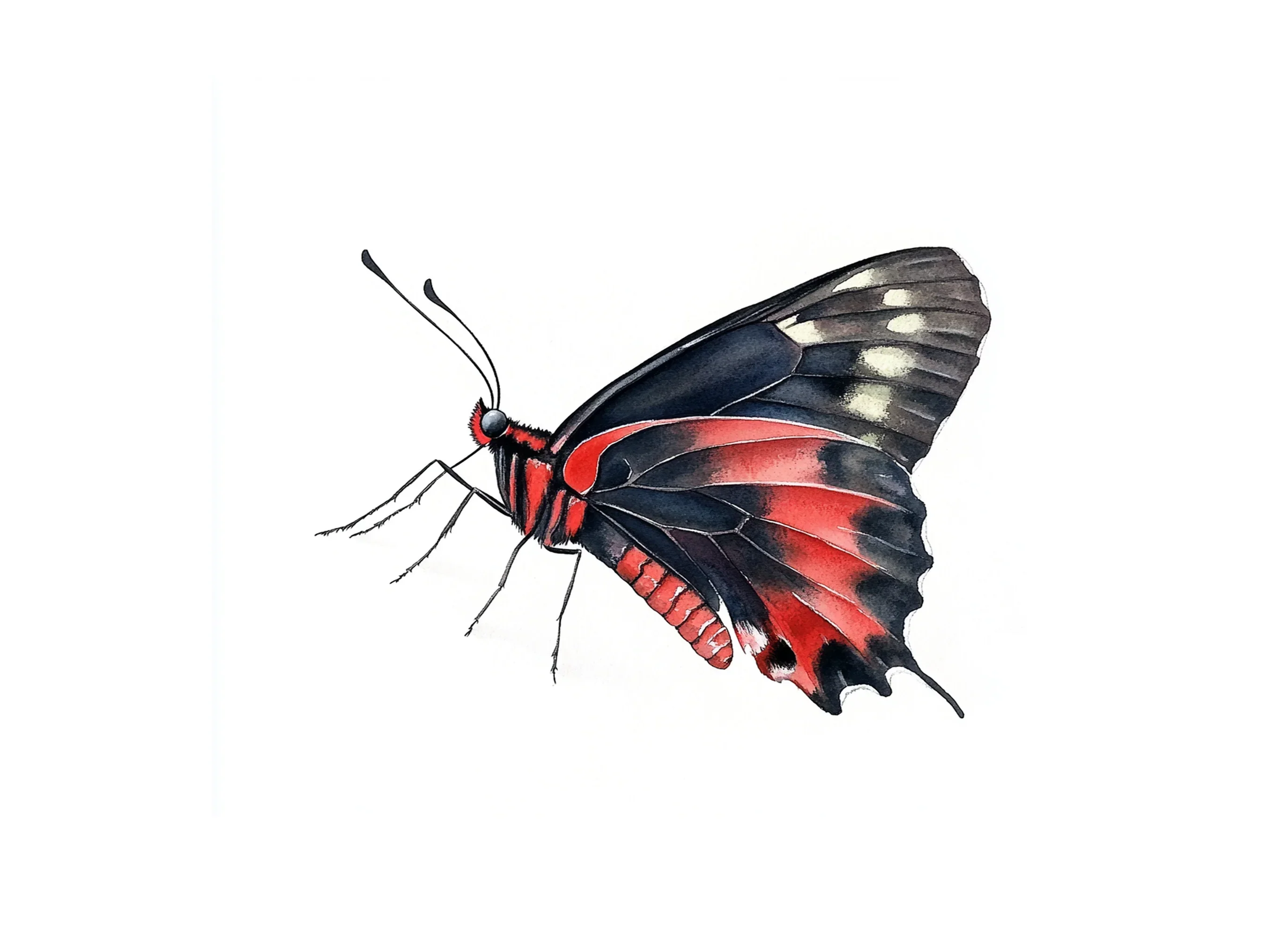 Elegant Red and Black Butterfly Clipart Bundle - Image 2