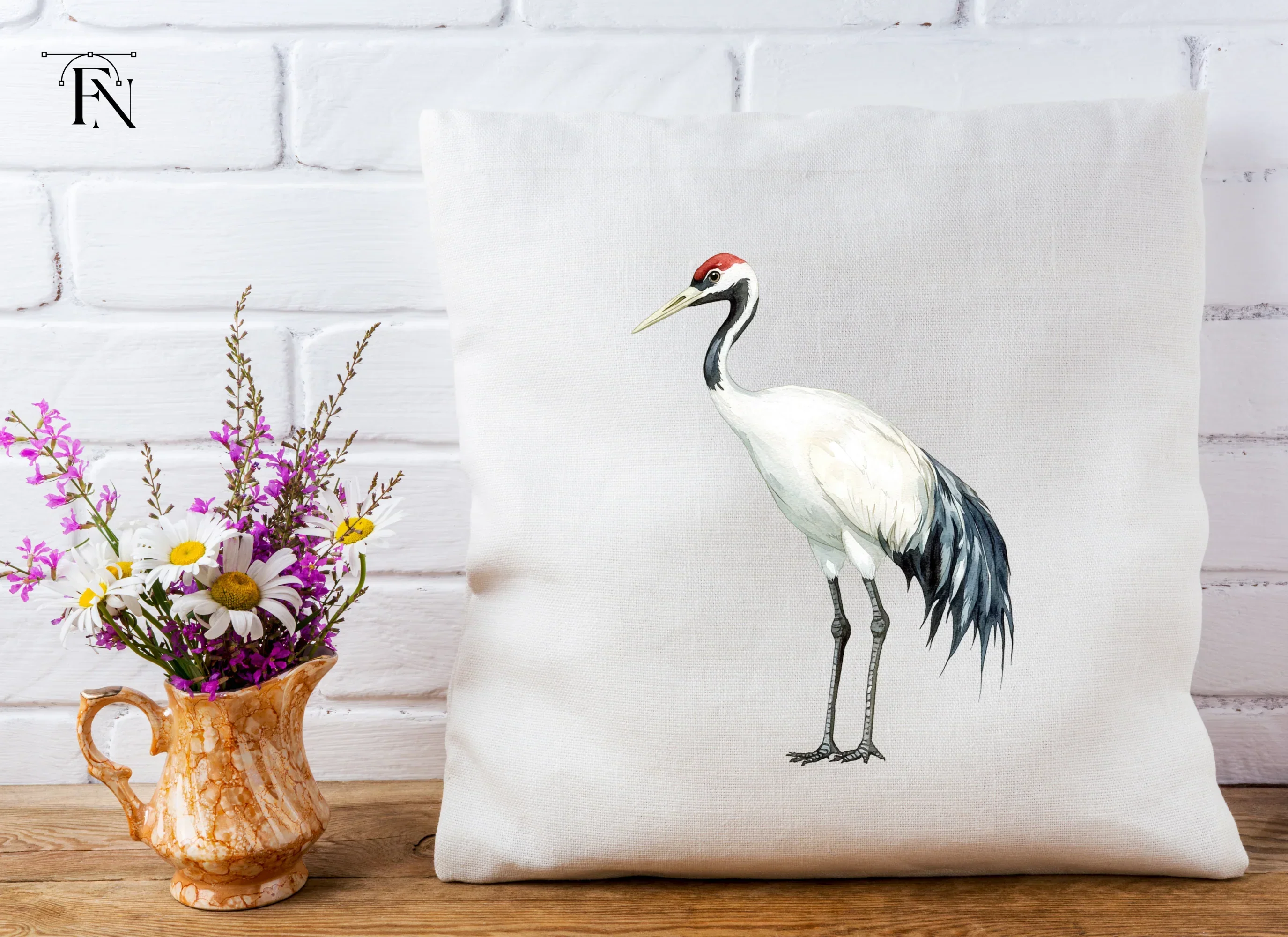 Elegant Red Crowned Crane Clipart Bundle - Image 5