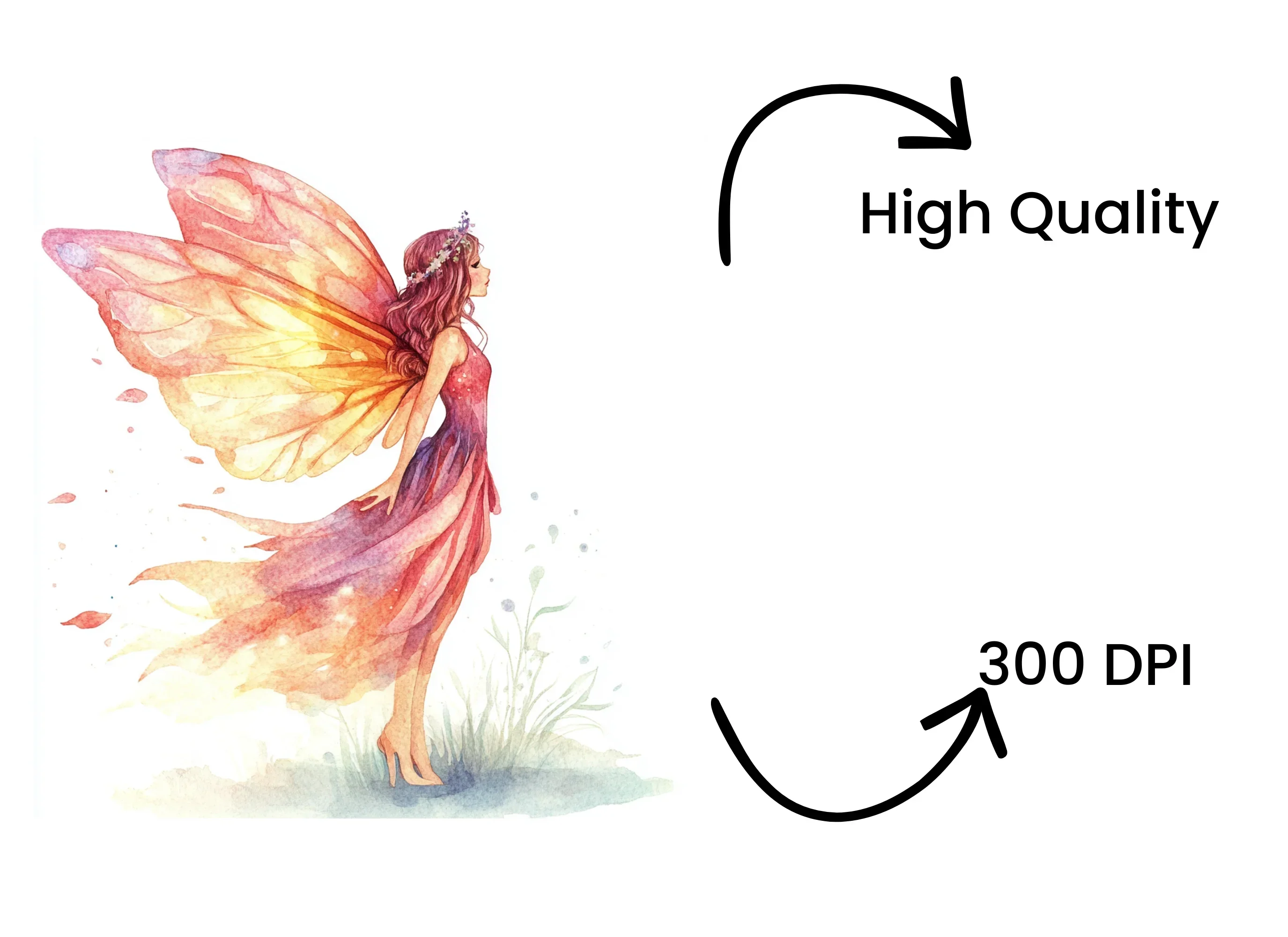 Elegant Red Fairy Clipart Bundle - Image 4