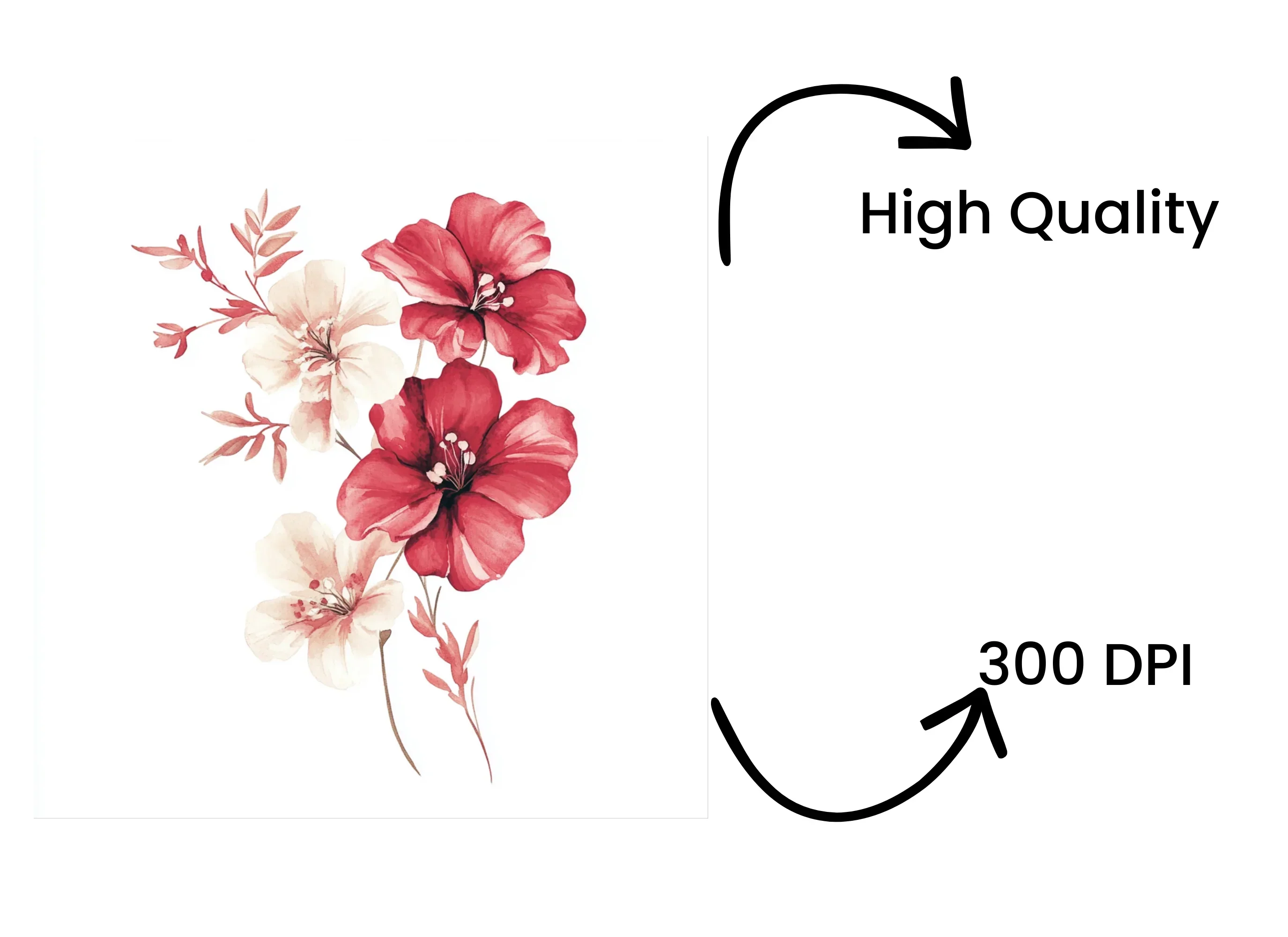Elegant Red Pink Flower Bouquets Clipart Bundle - Image 4
