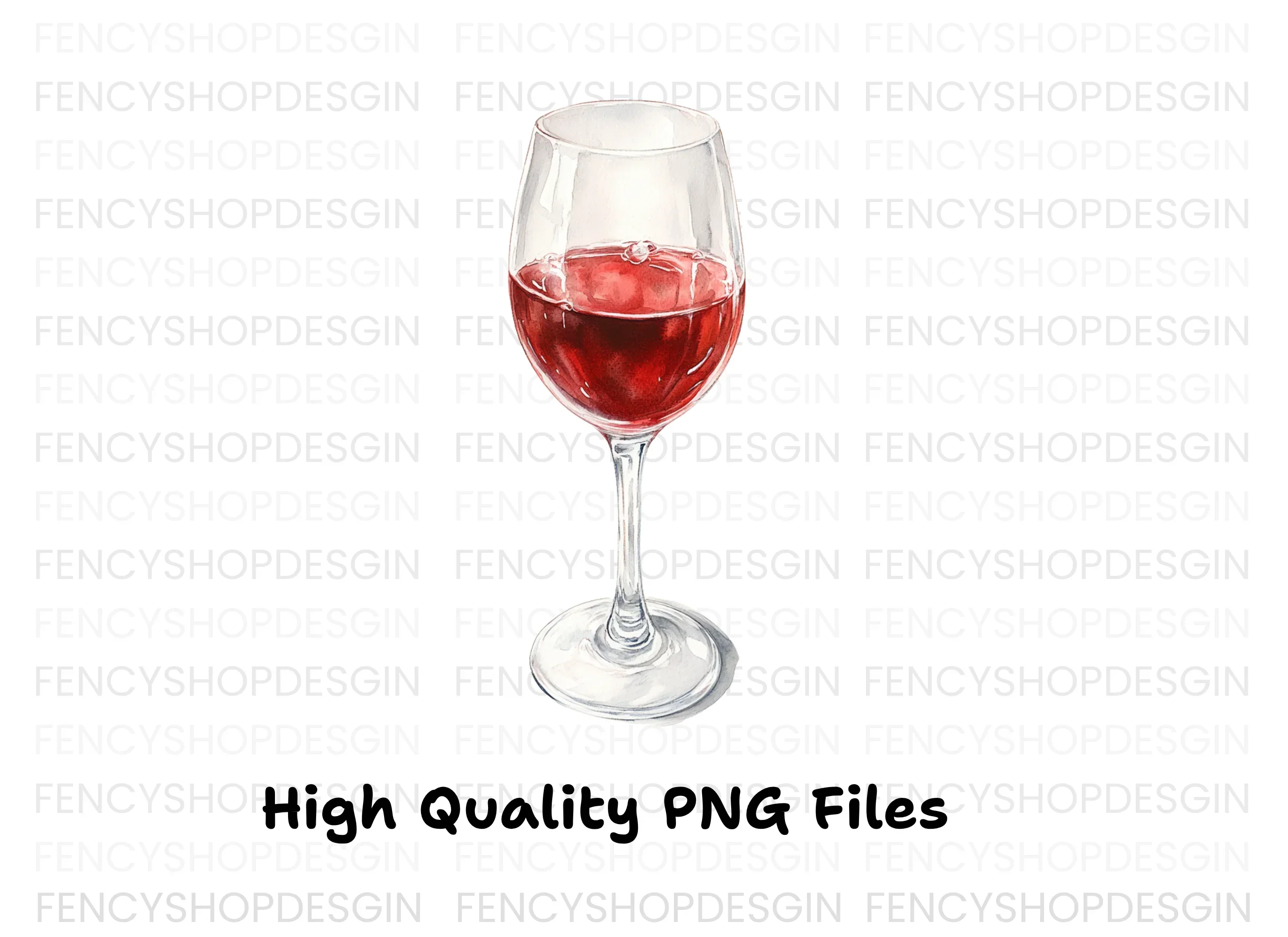 Elegant Red Wine Glass Clipart Bundle - Image 2