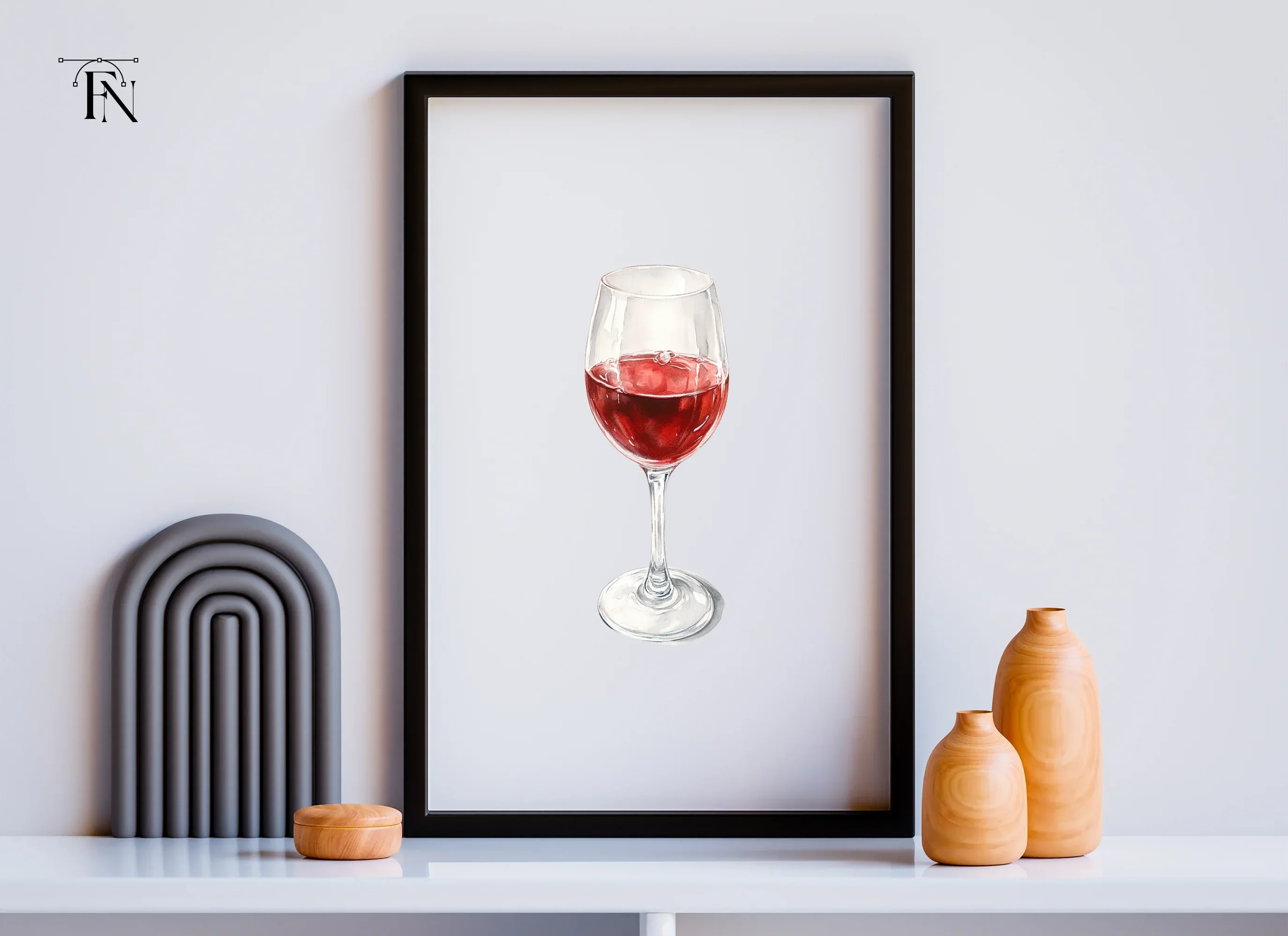 Elegant Red Wine Glass Clipart Bundle - Image 4