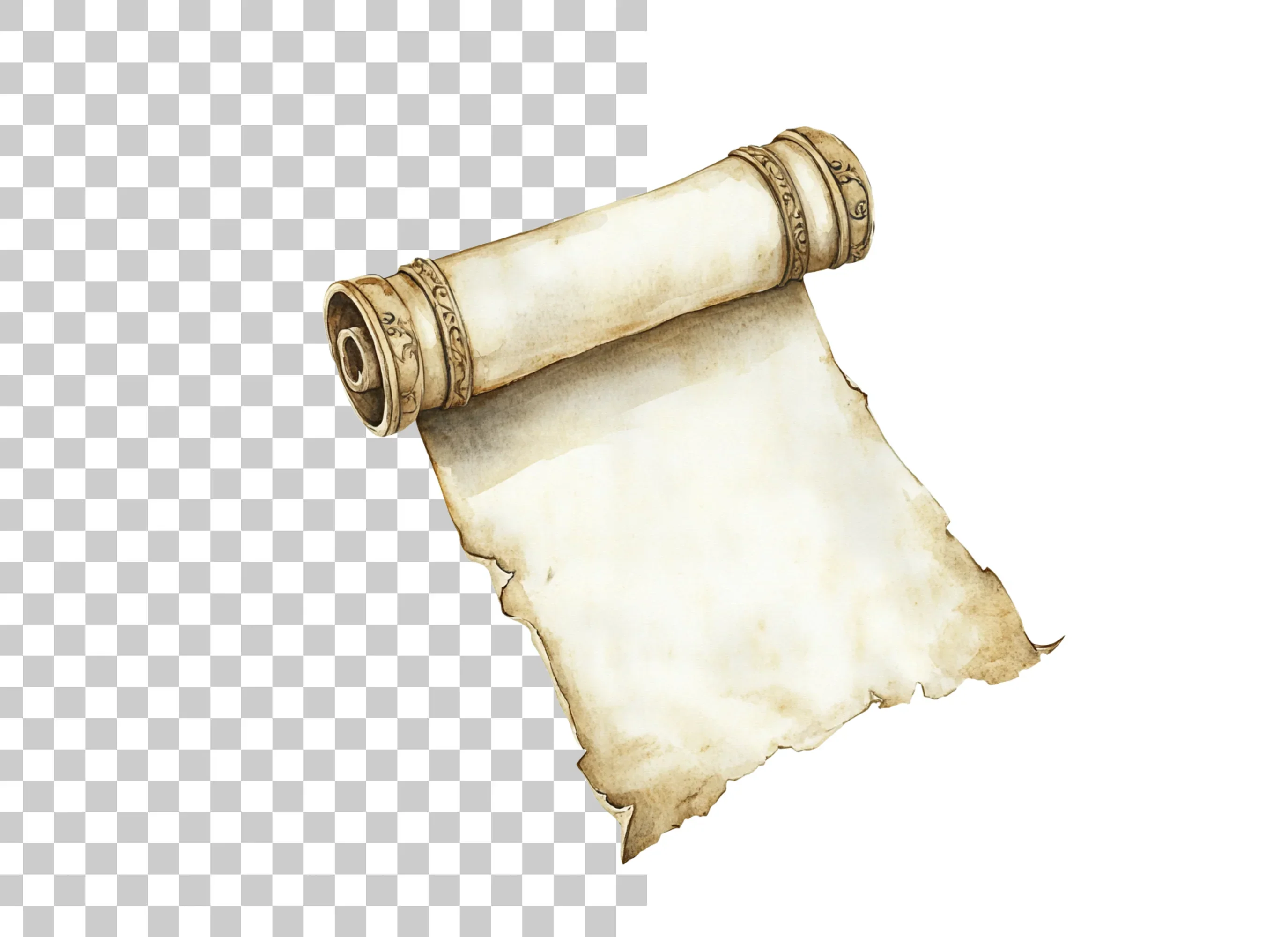 Elegant Rolled Parchment Clipart Bundle - Image 6