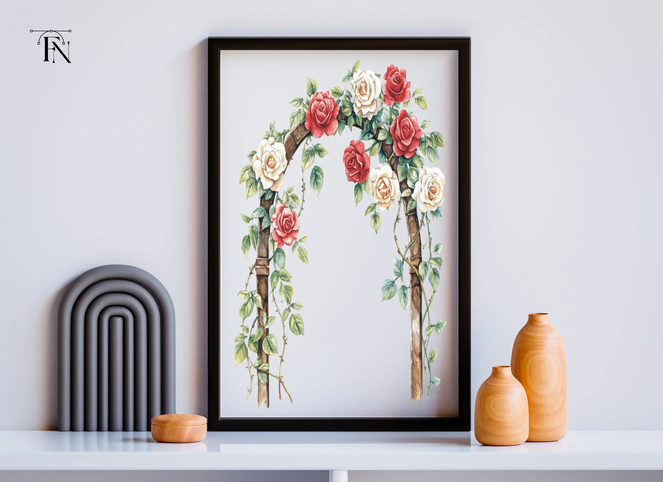 Elegant Rose Archway Clipart Bundle - Image 6