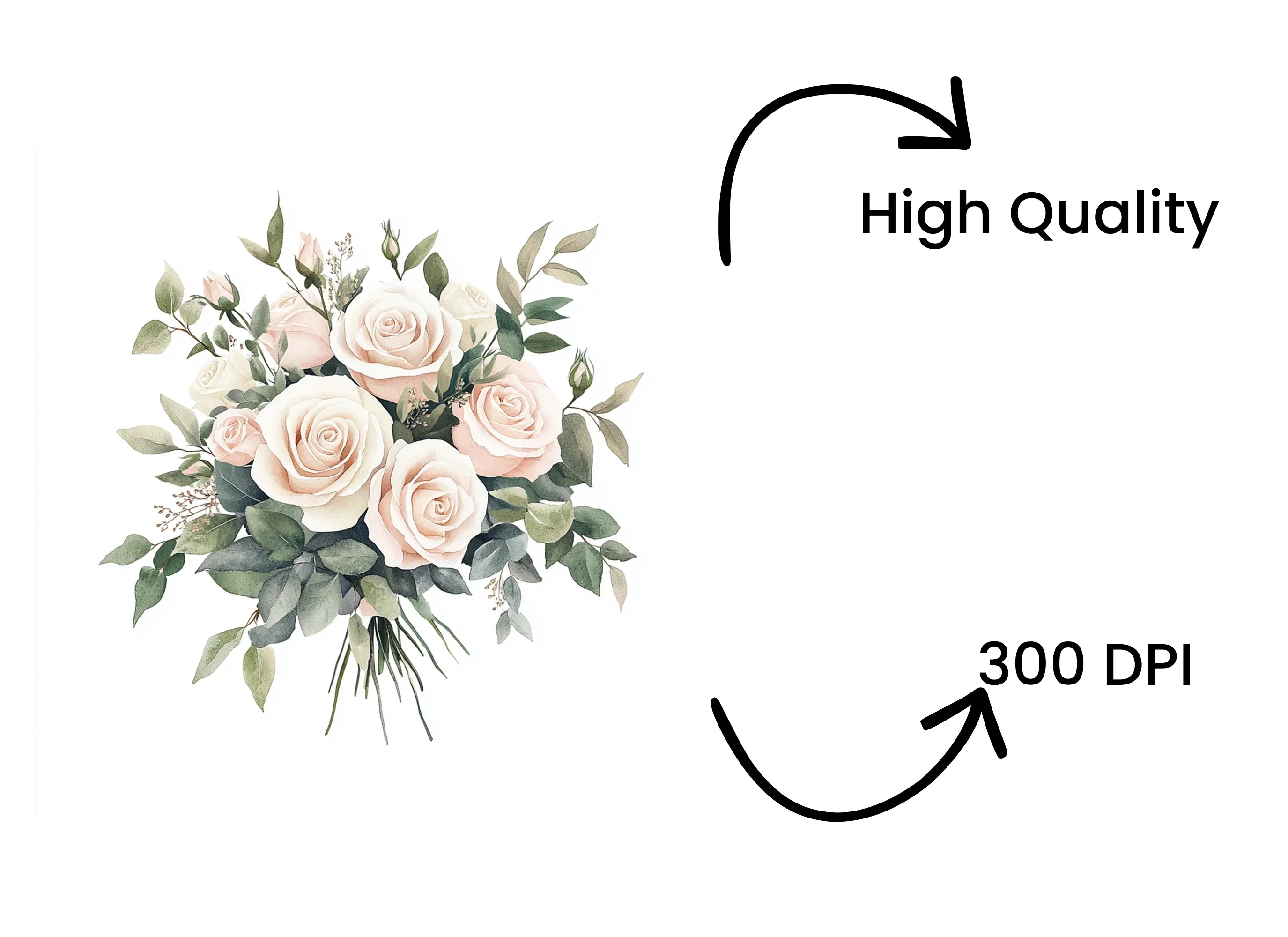 Elegant Rose Bouquet Clipart Bundle - Image 4