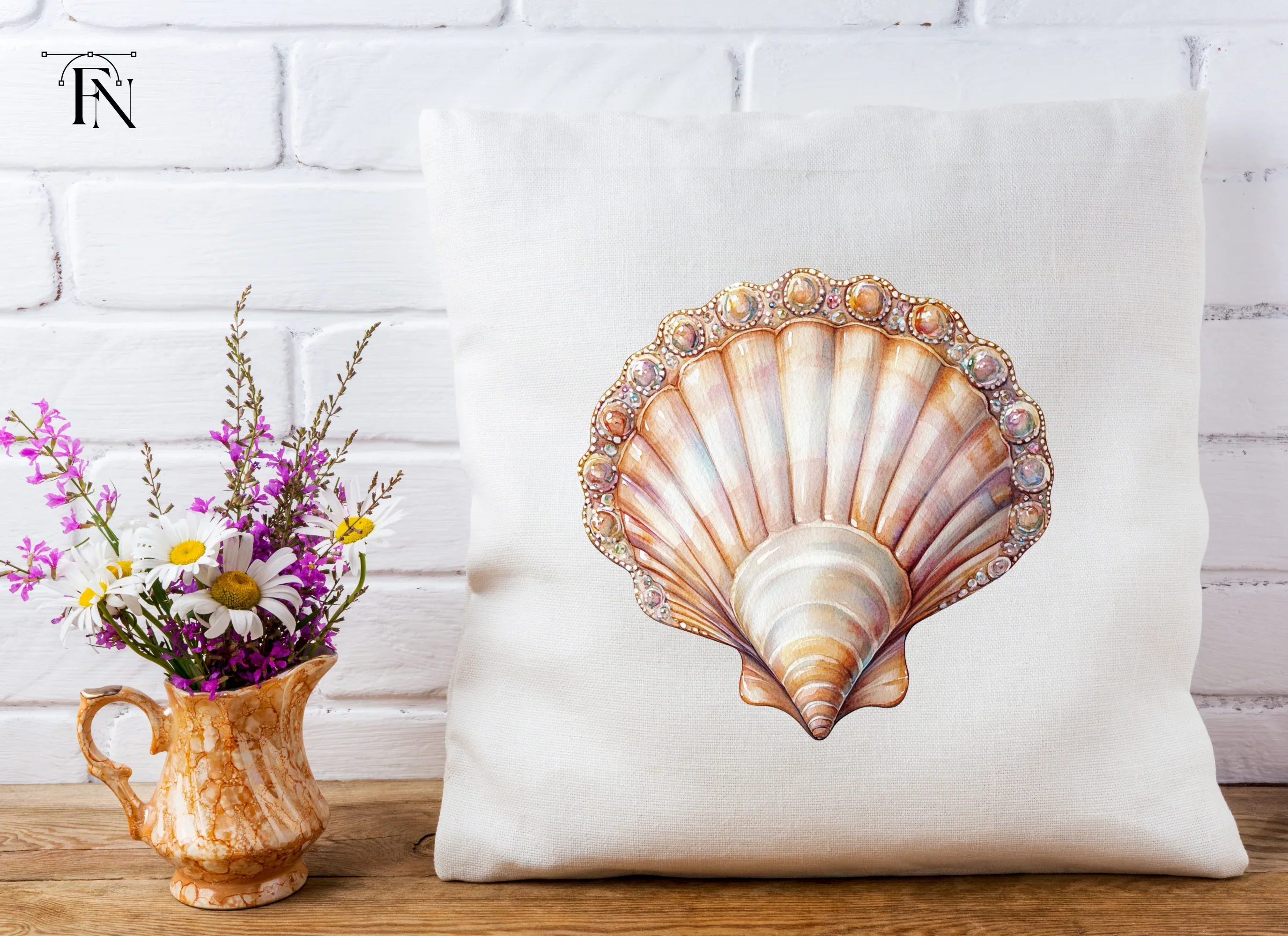 Elegant Seashell Jewels Clipart Bundle - Image 4