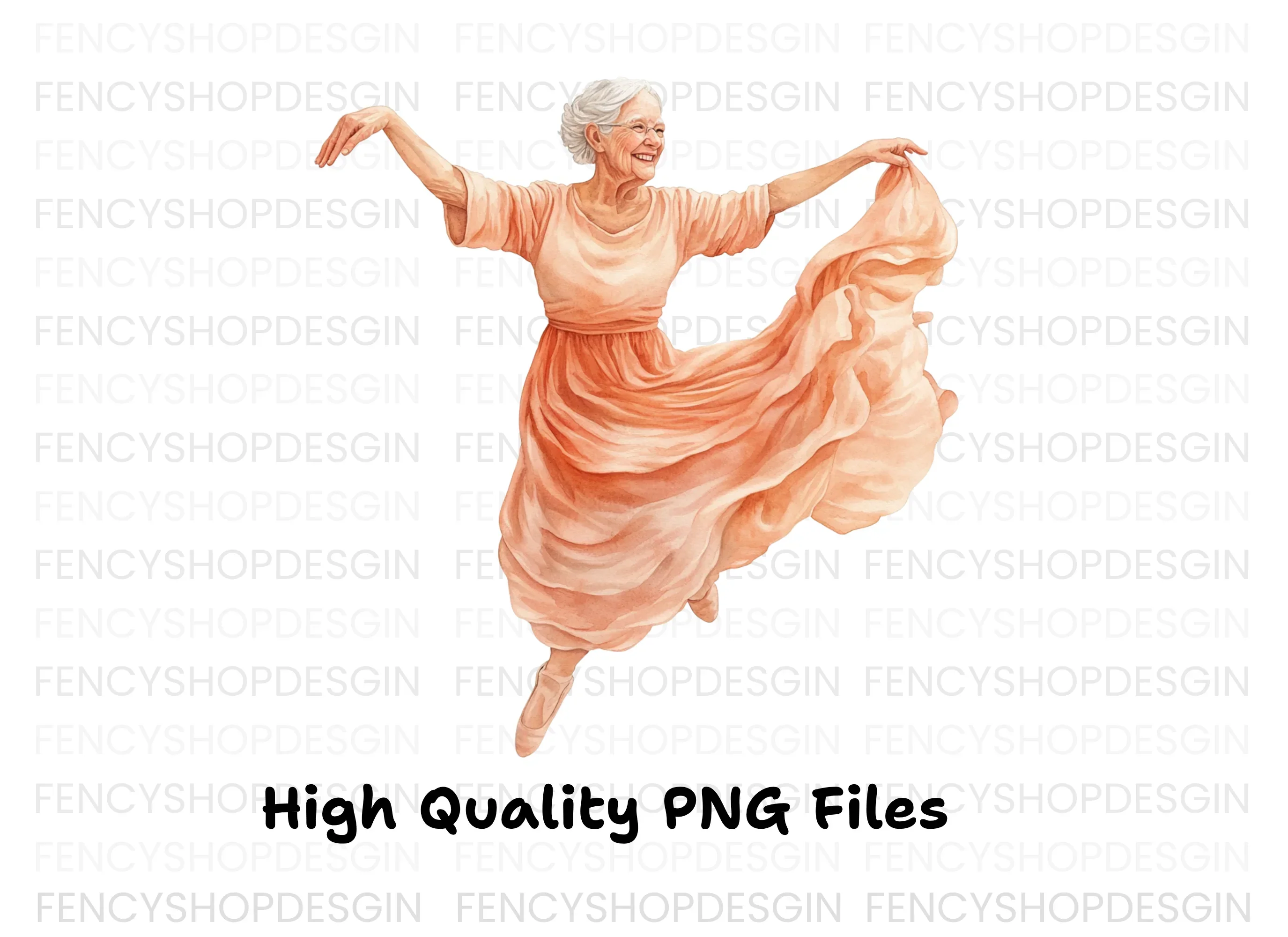 Elegant Senior Ballerina Clipart Bundle - Image 3