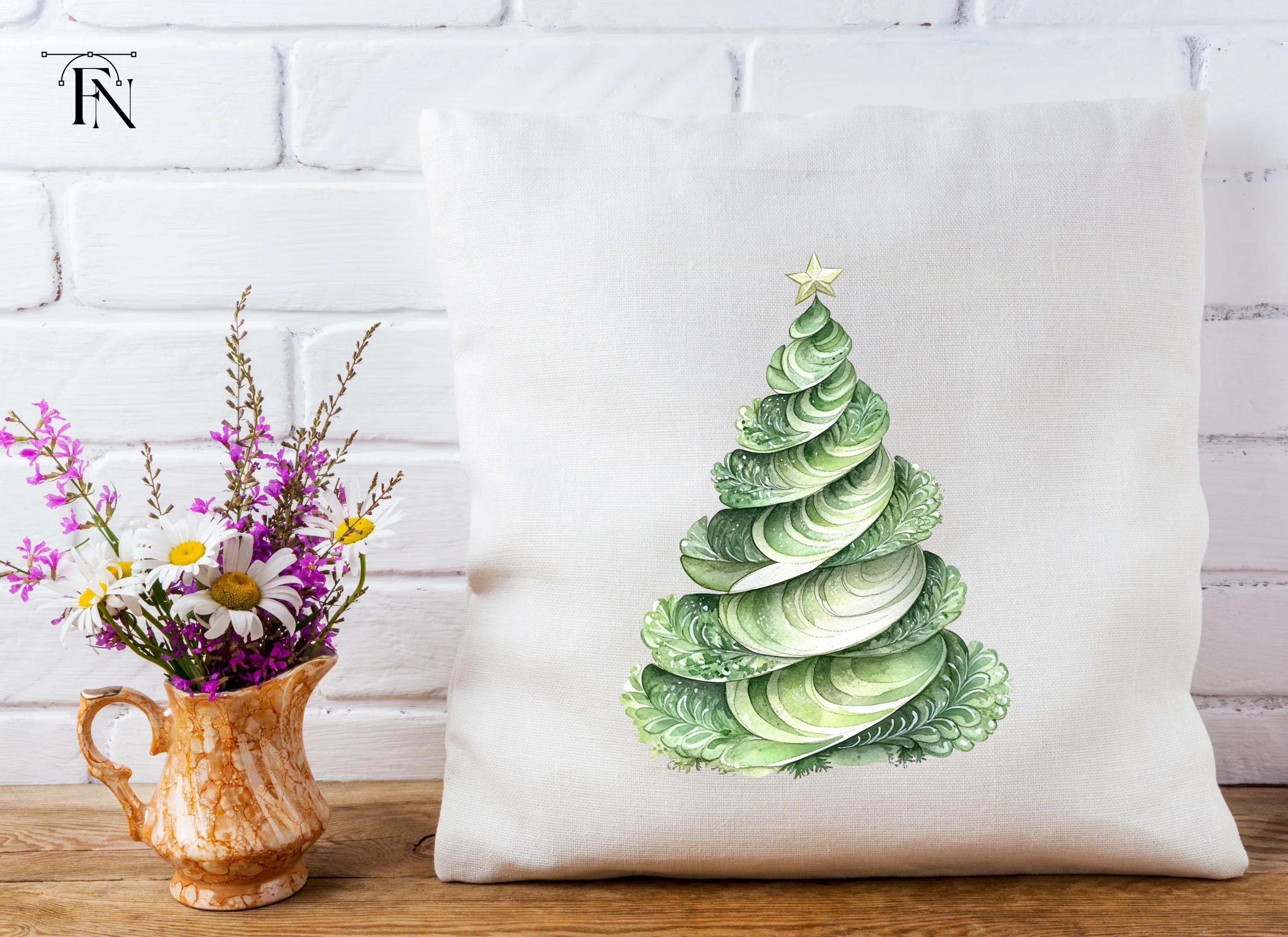 Elegant Spiral Christmas Tree Clipart Bundle - Image 5