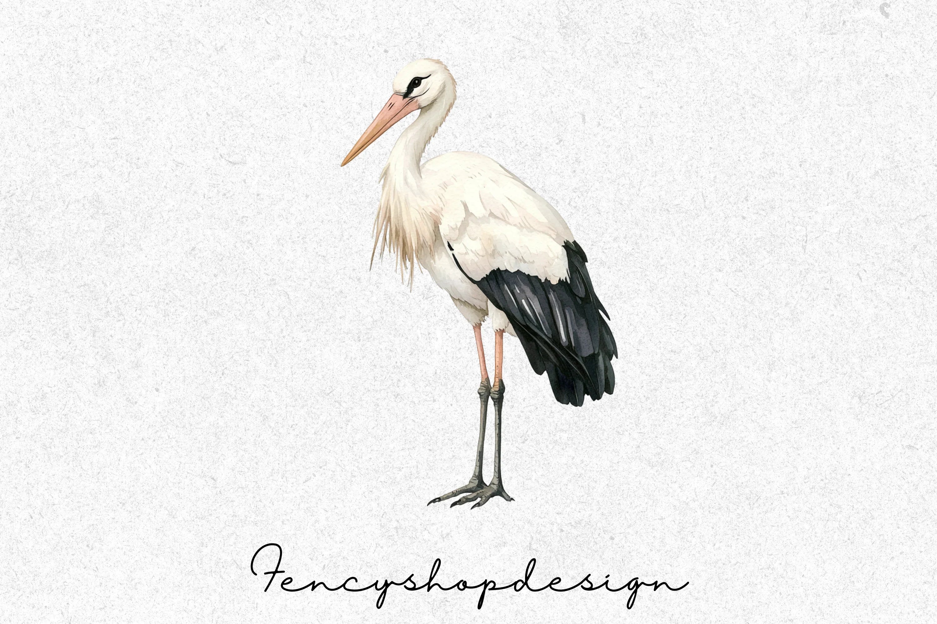 Elegant Stork Bird Clipart Bundle - Image 4