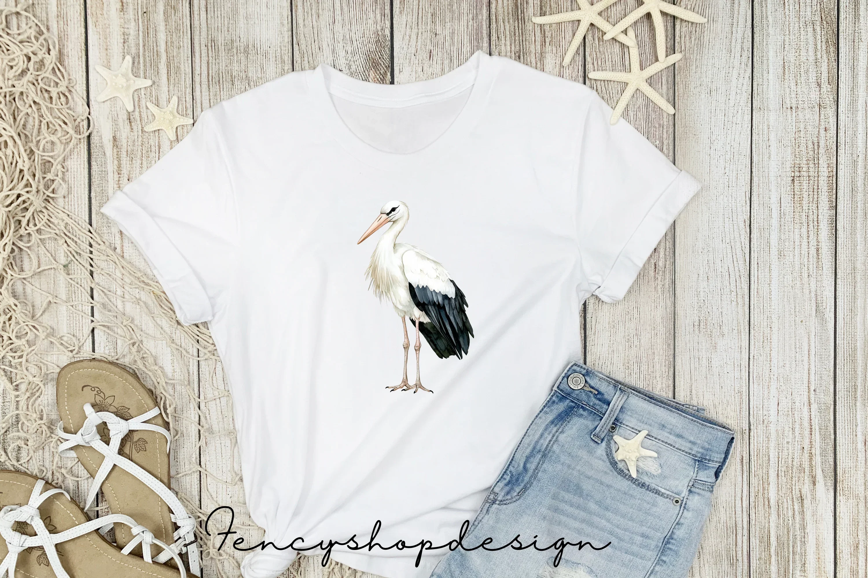Elegant Stork Bird Clipart Bundle - Image 5