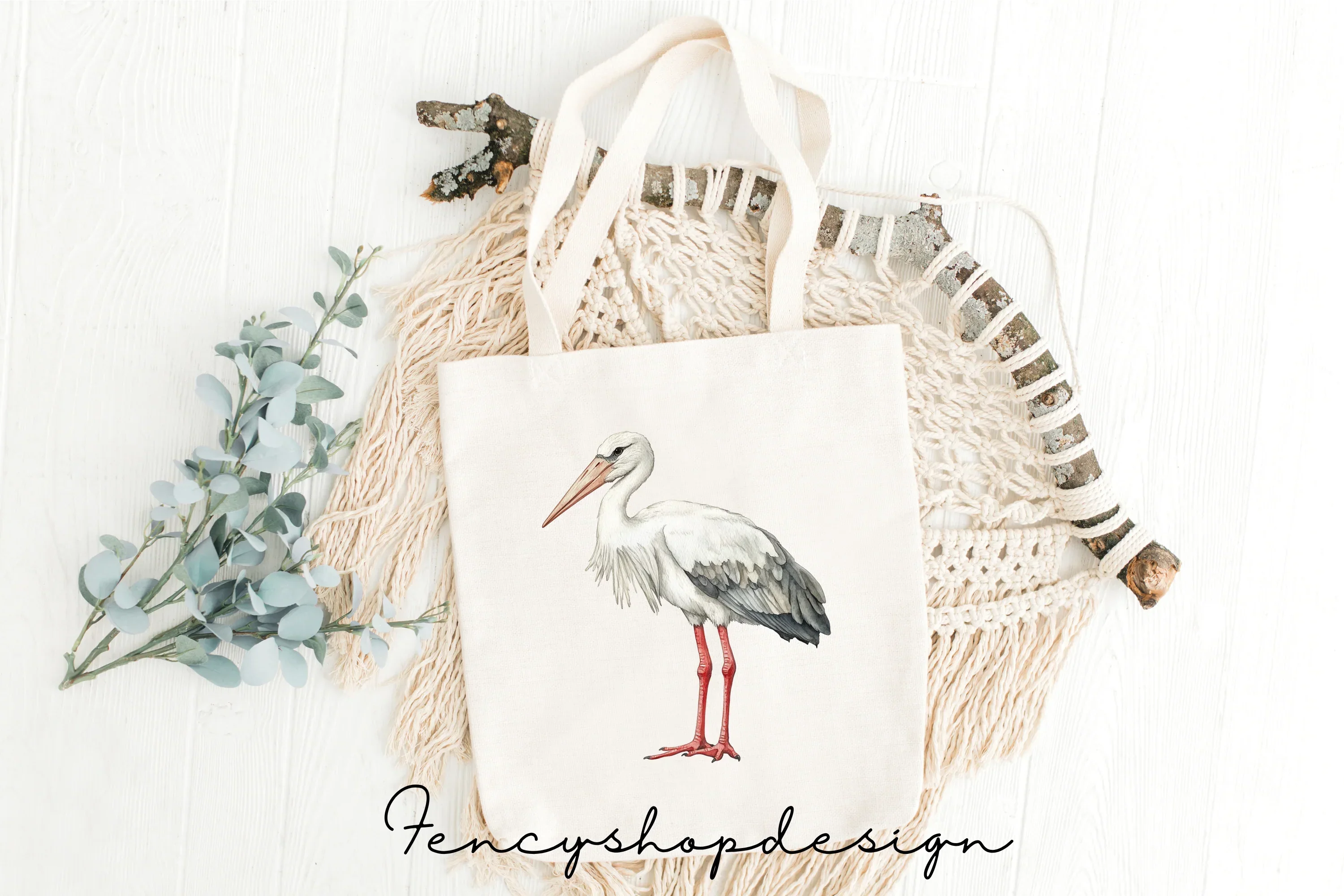 Elegant Stork Bird Clipart Bundle - Image 7