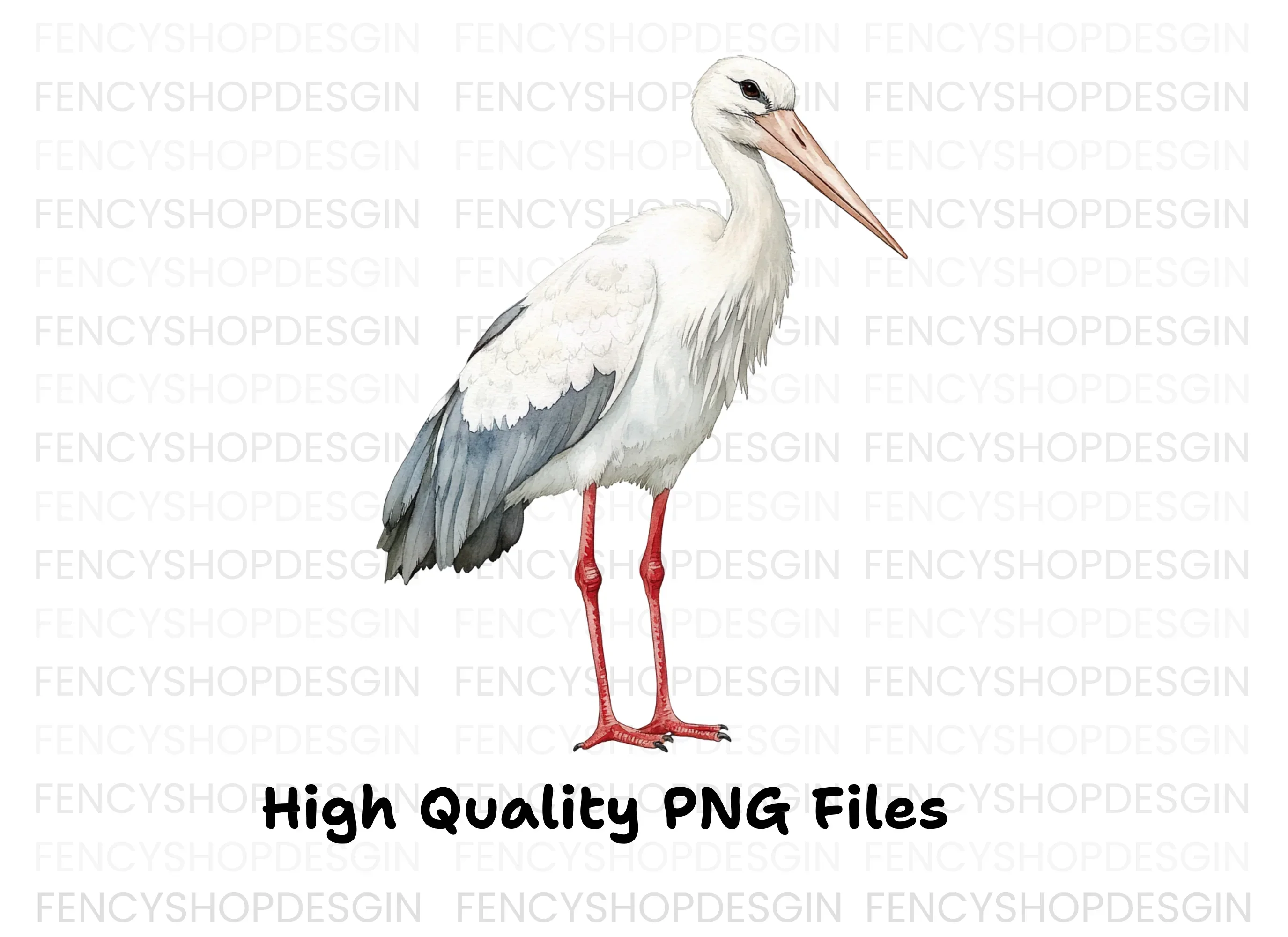 Elegant Stork Pair Clipart Bundle - Image 2