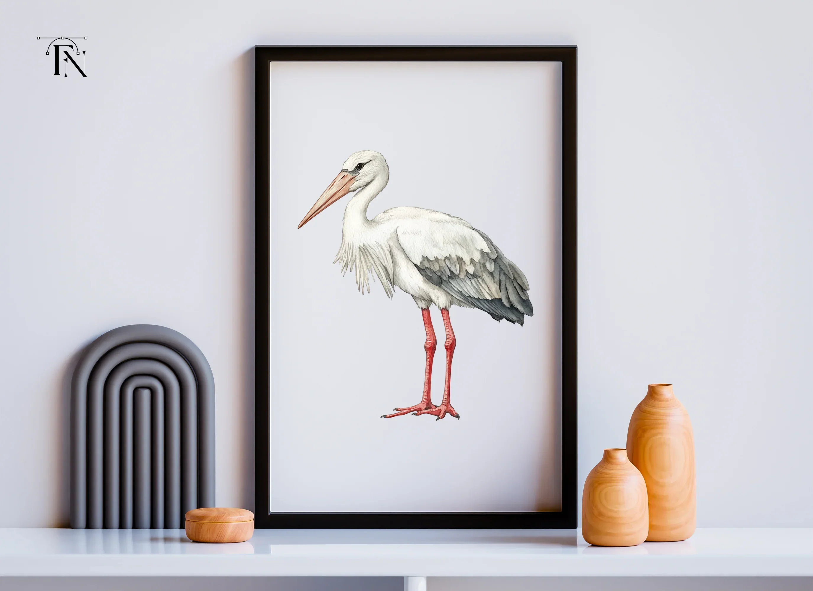 Elegant Stork Pair Clipart Bundle - Image 3