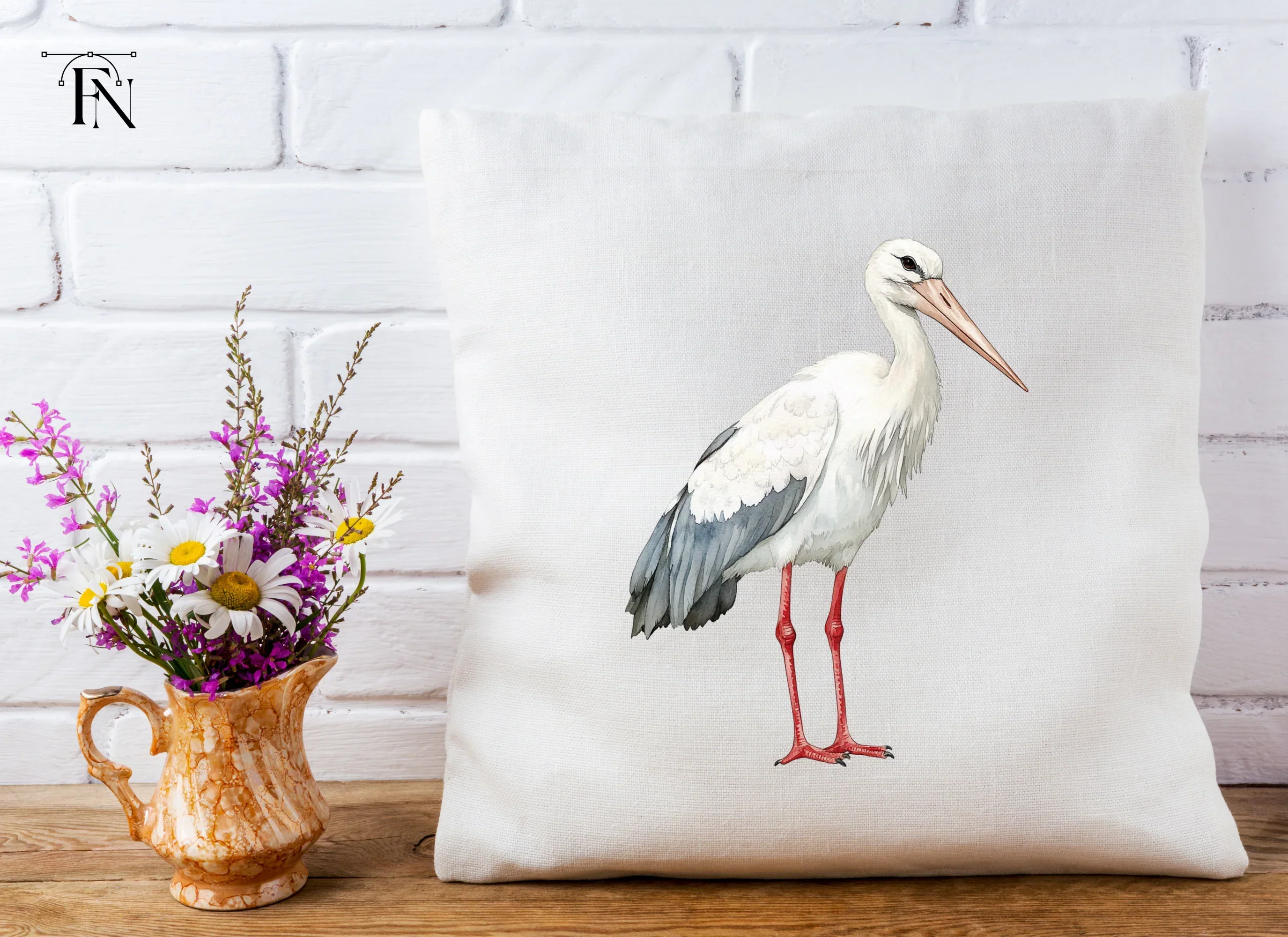 Elegant Stork Pair Clipart Bundle - Image 4