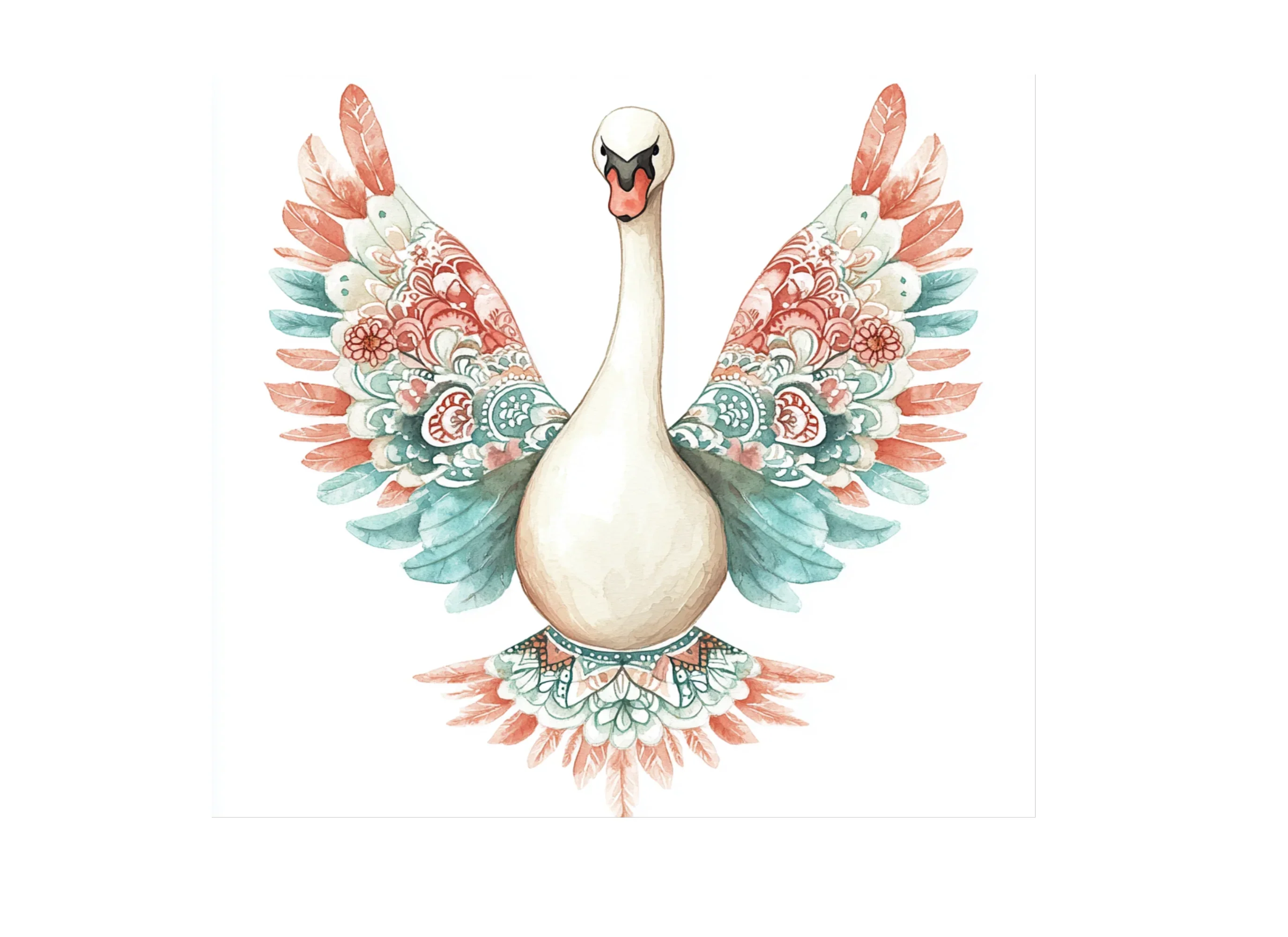 Elegant Swan Mandala Clipart Bundle - Image 3