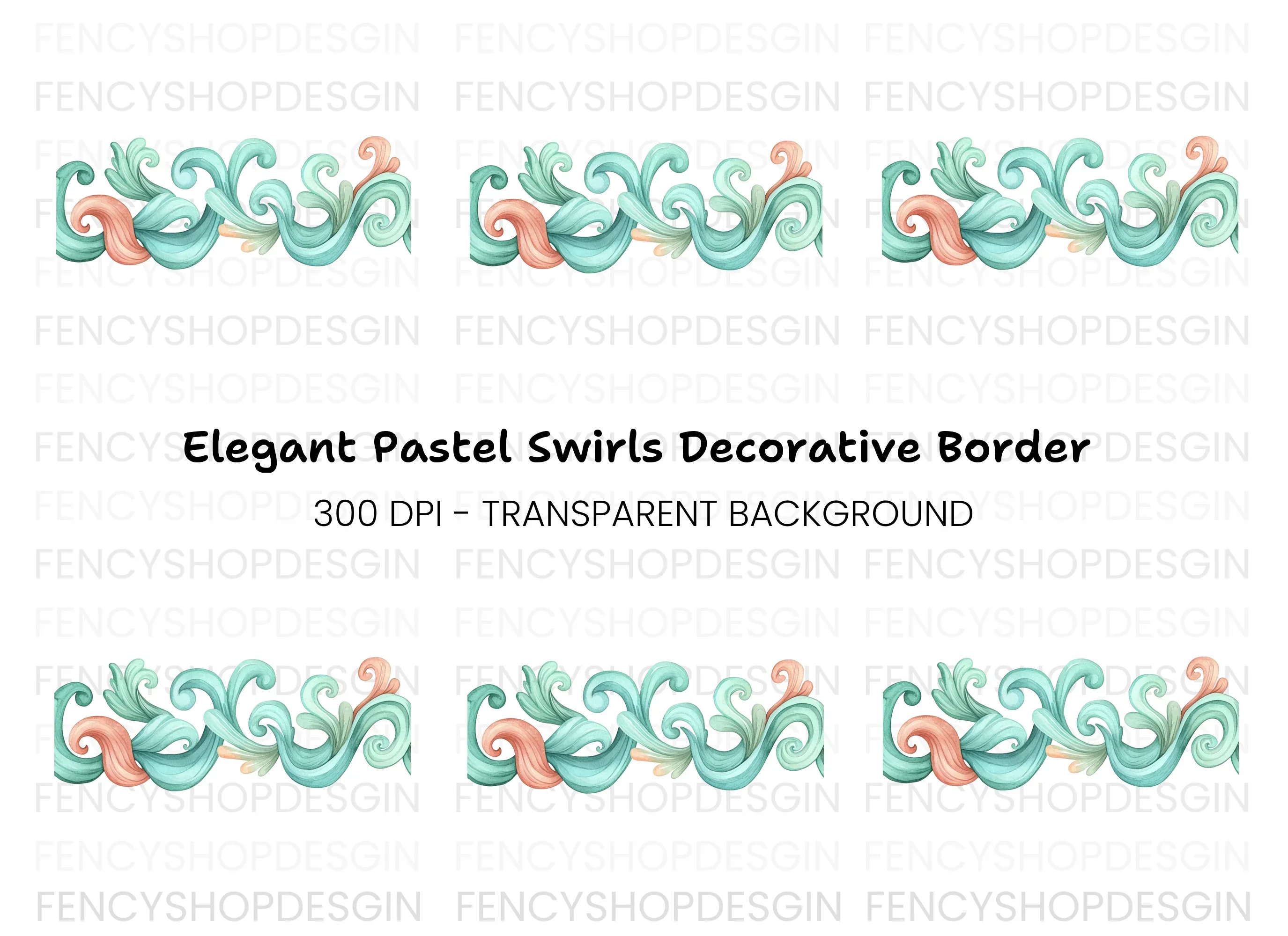Elegant Swirls Clipart Bundle