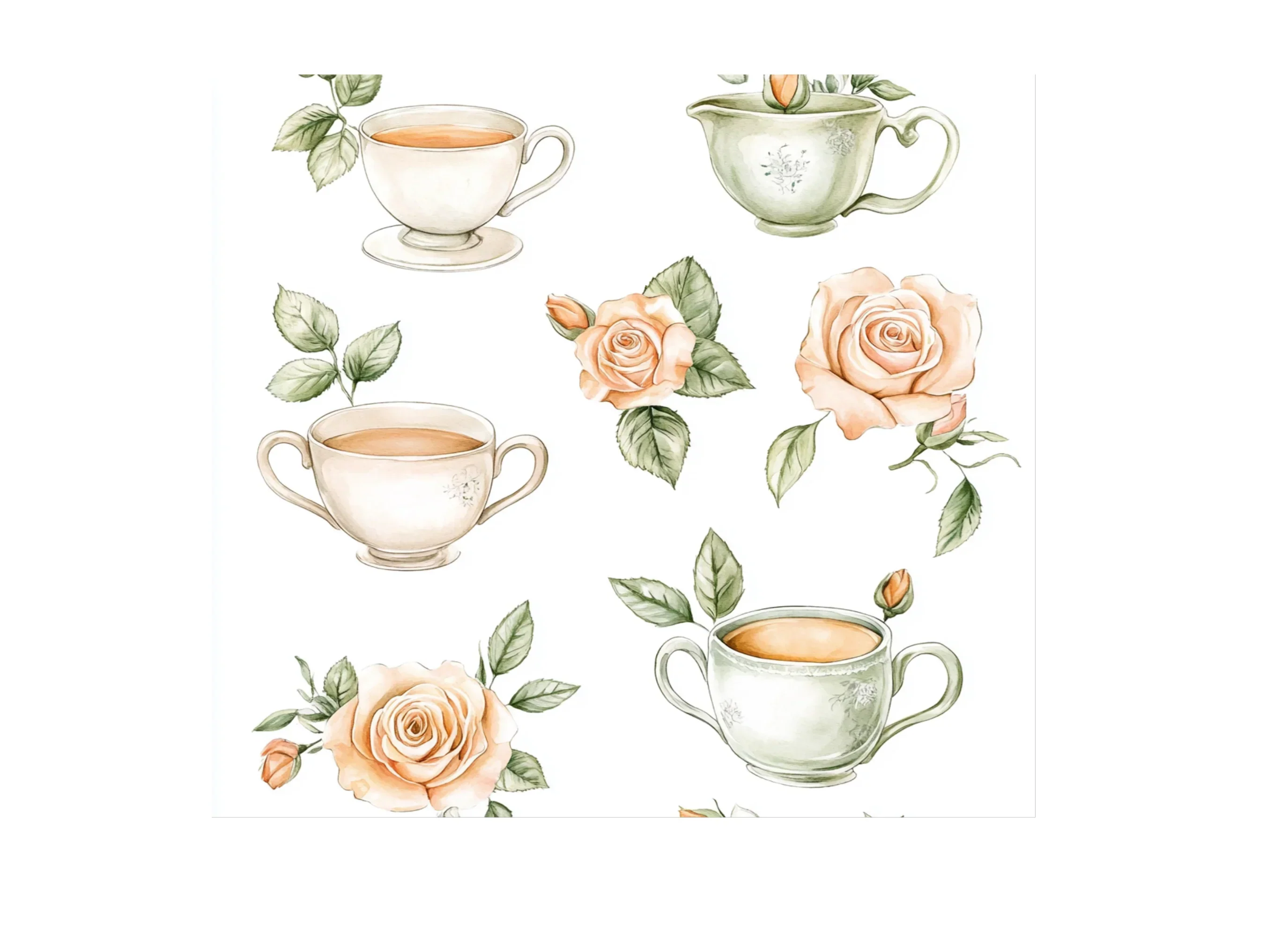 Elegant Tea Party Clipart Bundle - Image 2