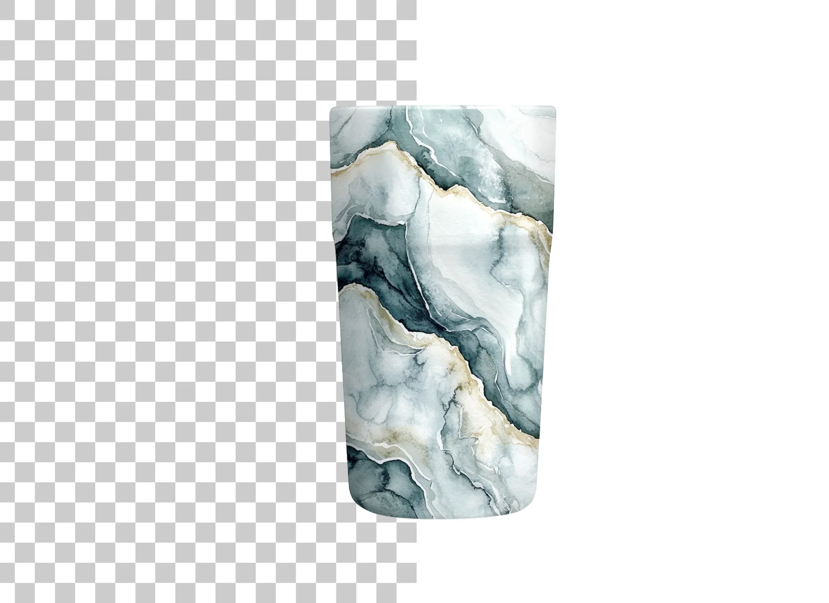 Elegant Teal Marble Tumbler Clipart Bundle - Image 3