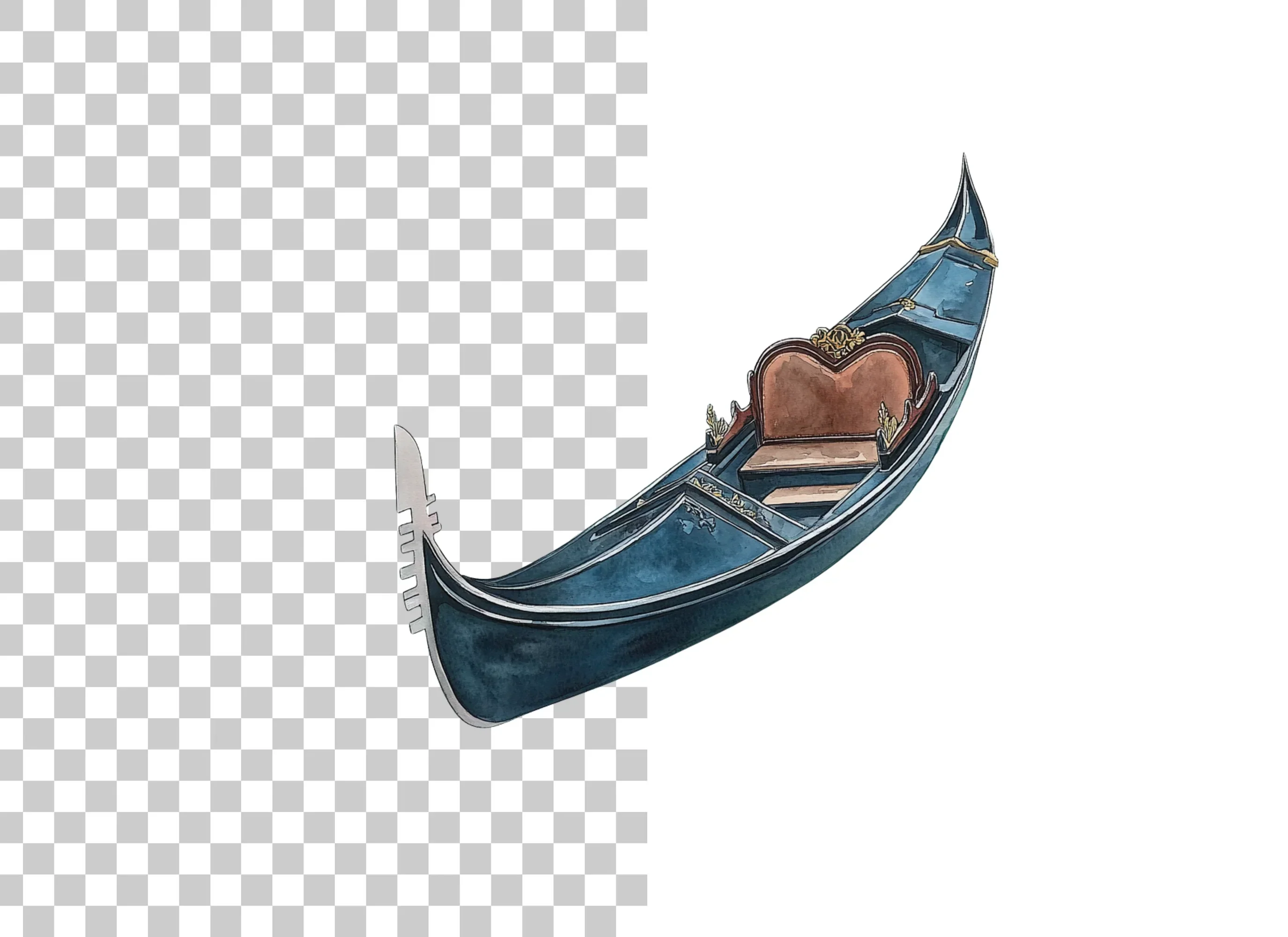Elegant Venetian Gondola Clipart Bundle - Image 2