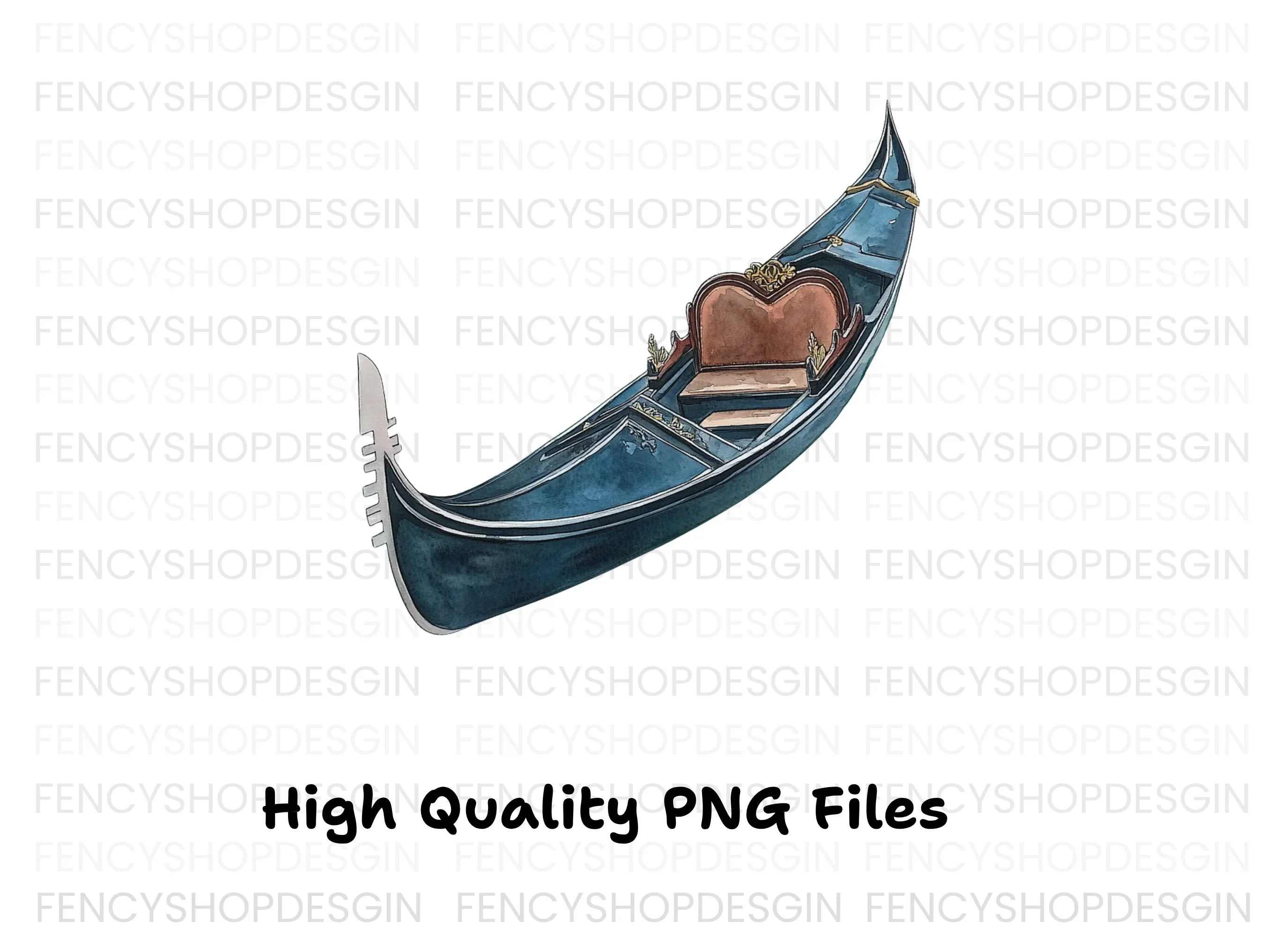 Elegant Venetian Gondola Clipart Bundle - Image 3
