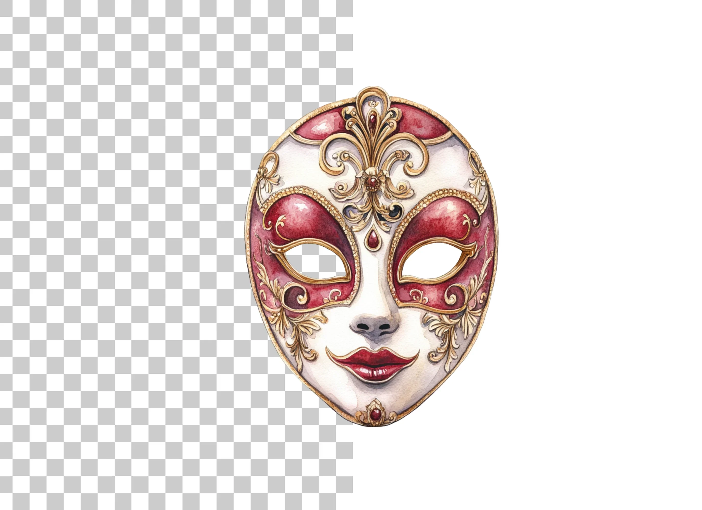 Elegant Venetian Mask Clipart Bundle - Image 3