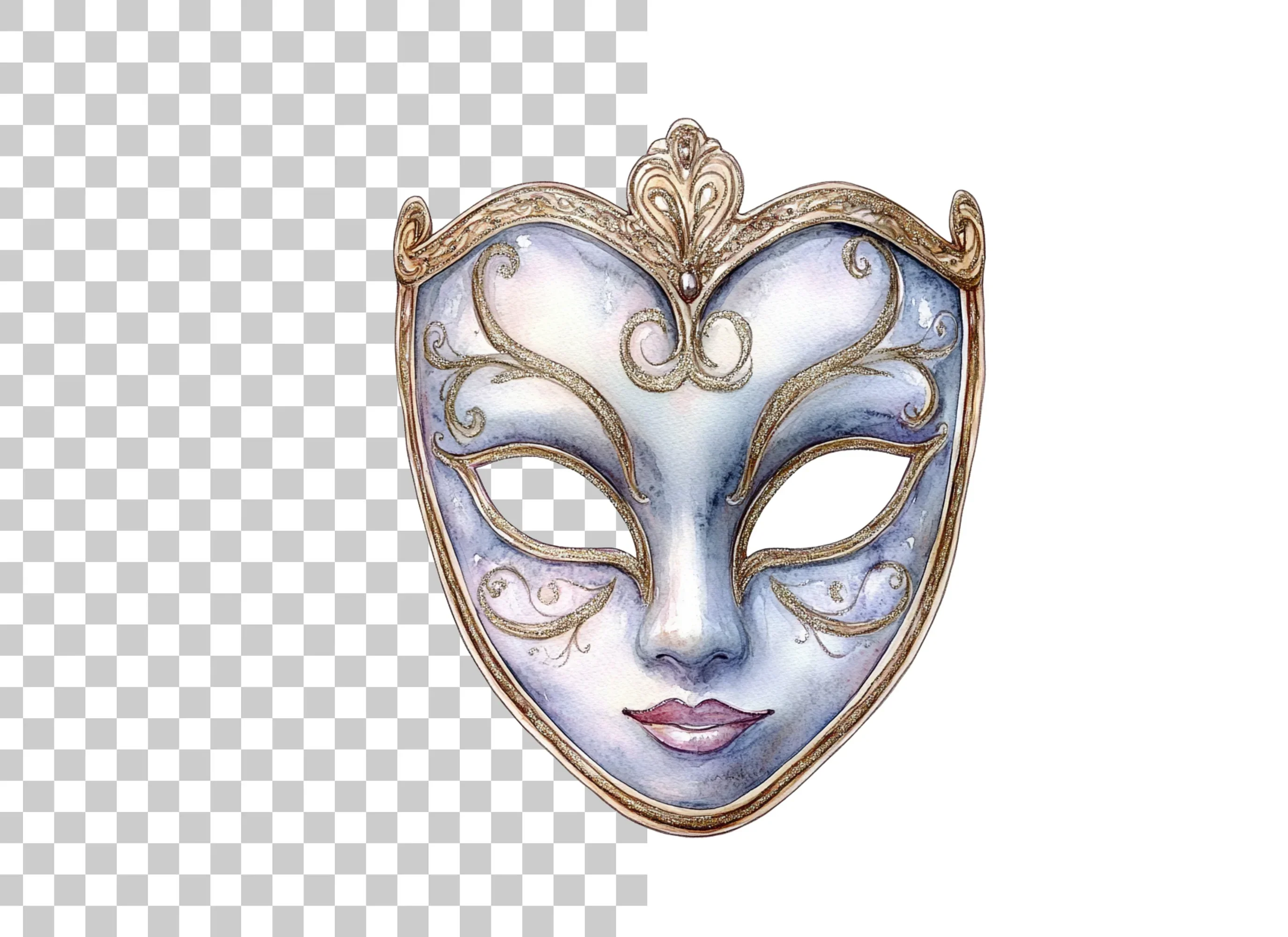 Elegant Venetian Mask Clipart Bundle - Image 2