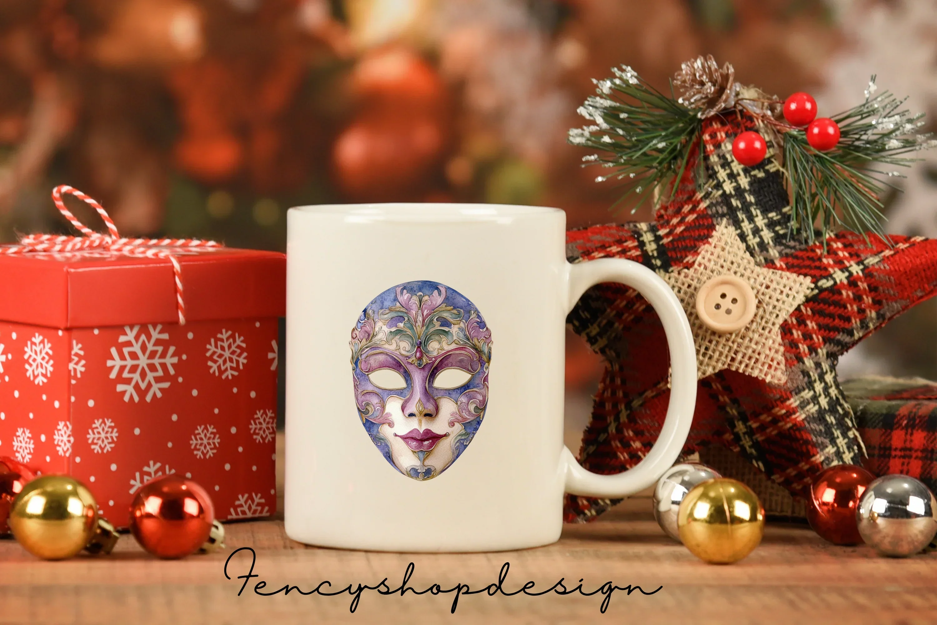 Elegant Venetian Masks Clipart Bundle - Image 7