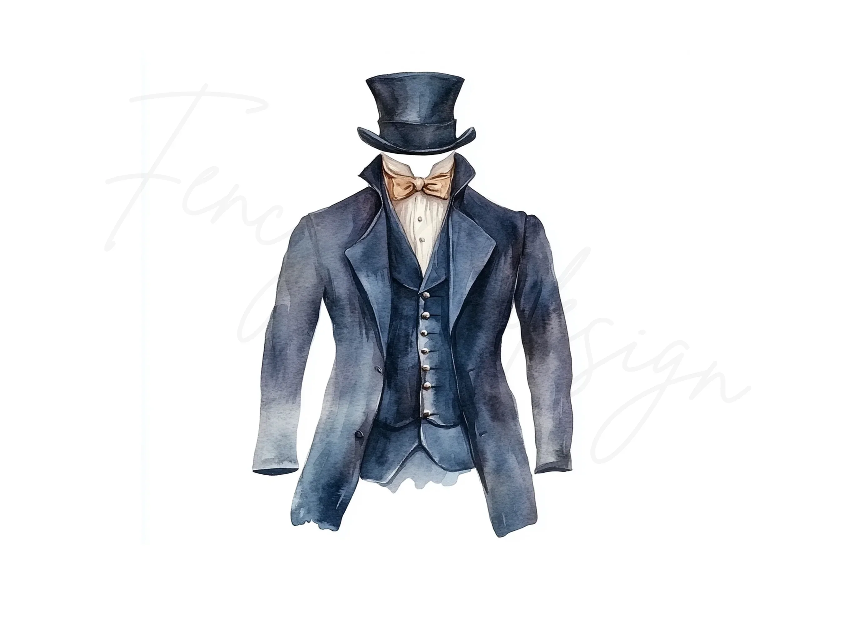Elegant Victorian Men's Fashion Clipart Bundle - Image 2