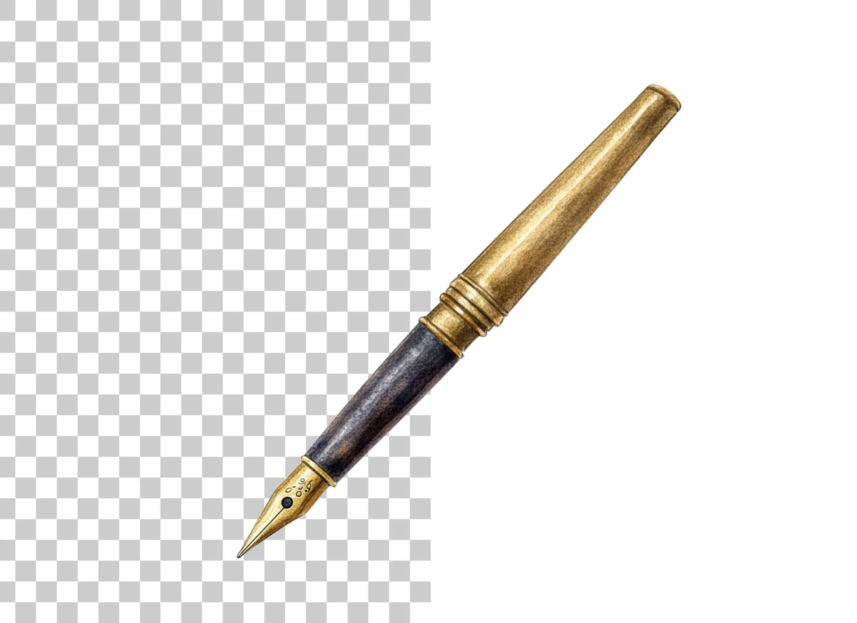 Elegant Vintage Fountain Pen Clipart Bundle - Image 2