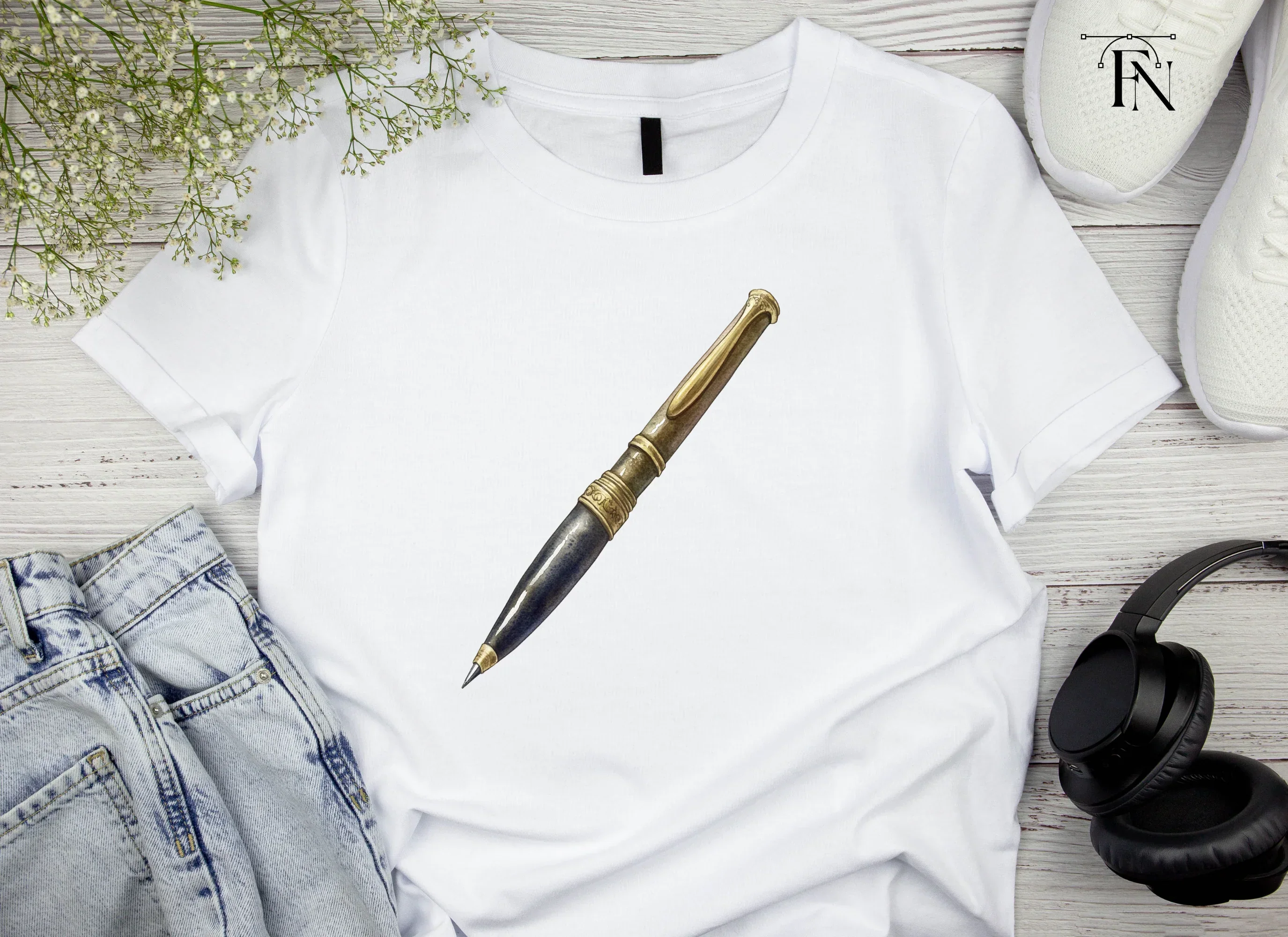 Elegant Vintage Fountain Pen Clipart Bundle - Image 4
