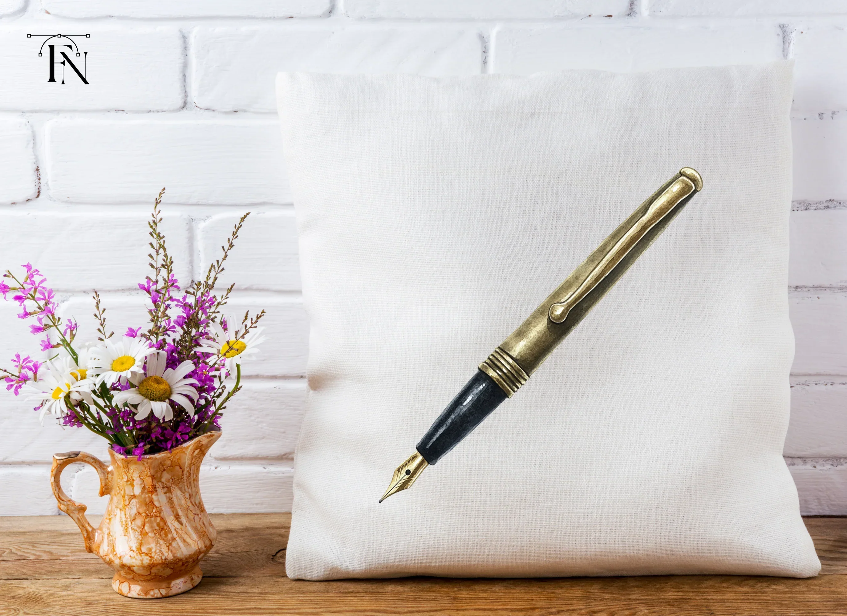 Elegant Vintage Fountain Pen Clipart Bundle - Image 5