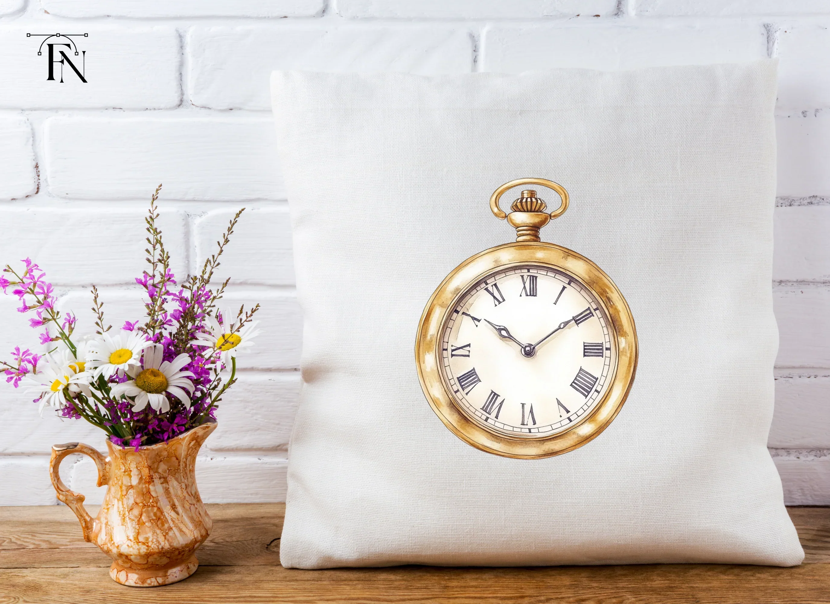 Elegant Vintage Pocket Watch Clipart Bundle - Image 4