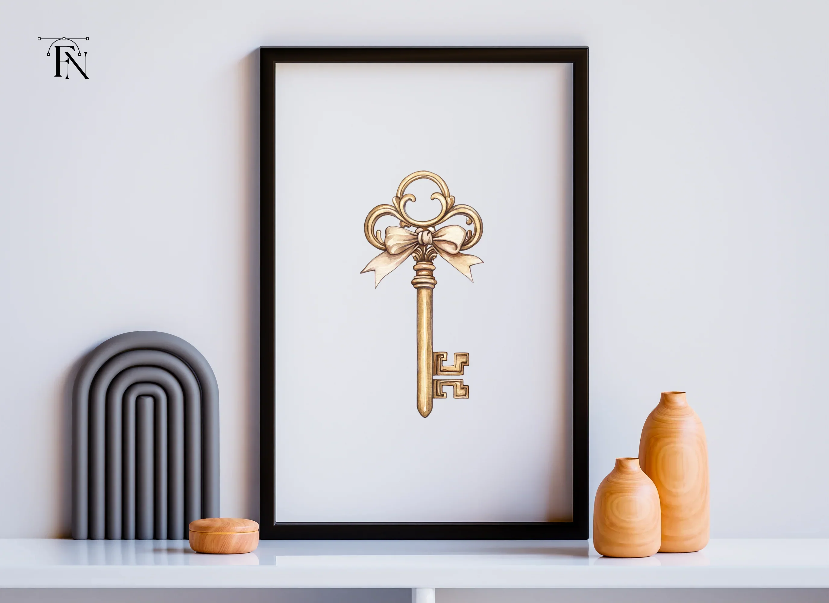 Elegant Vintage Skeleton Keys Clipart Bundle - Image 4