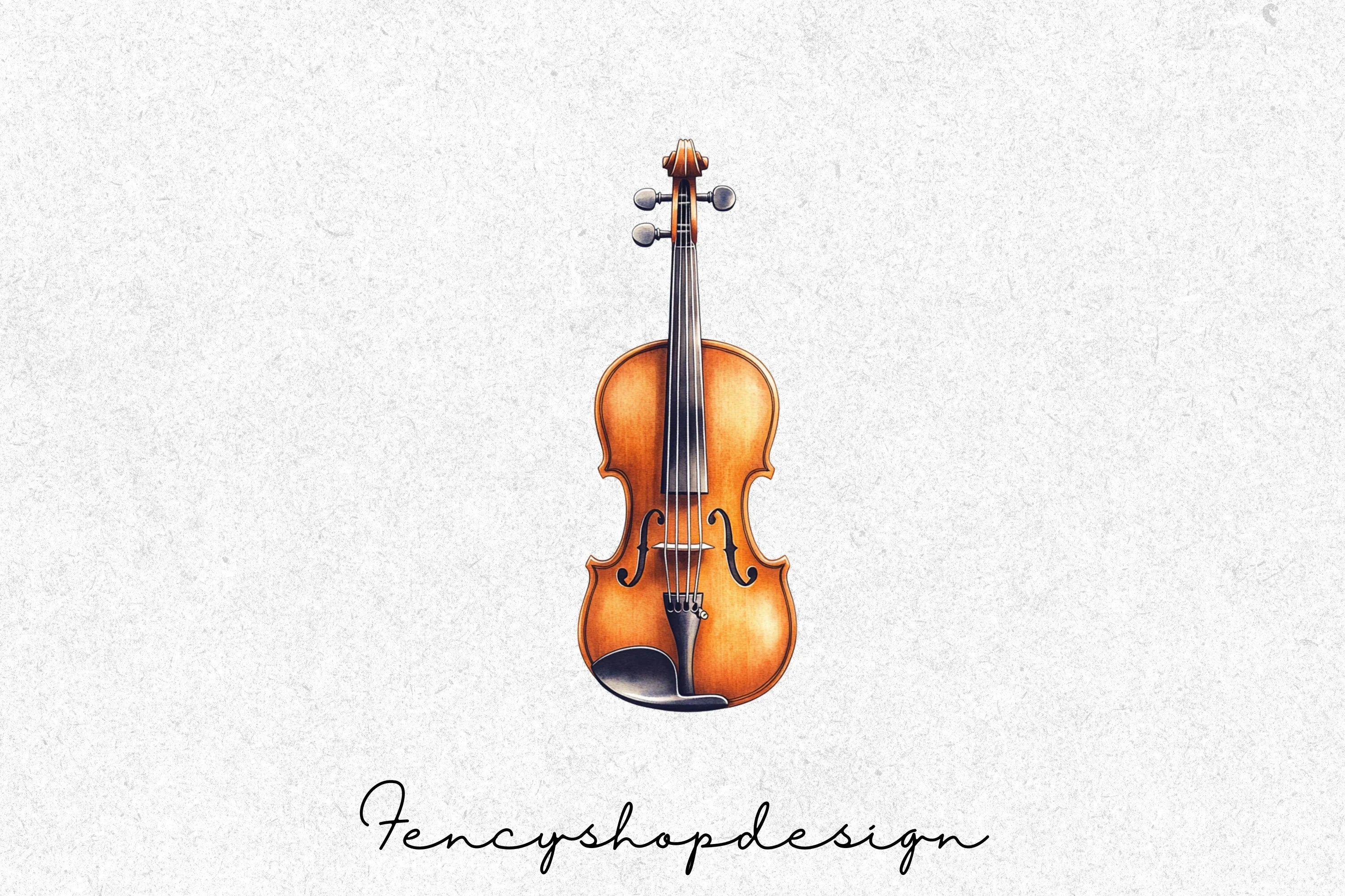 Elegant Violin Musical Instrument Clipart Bundle - Image 3