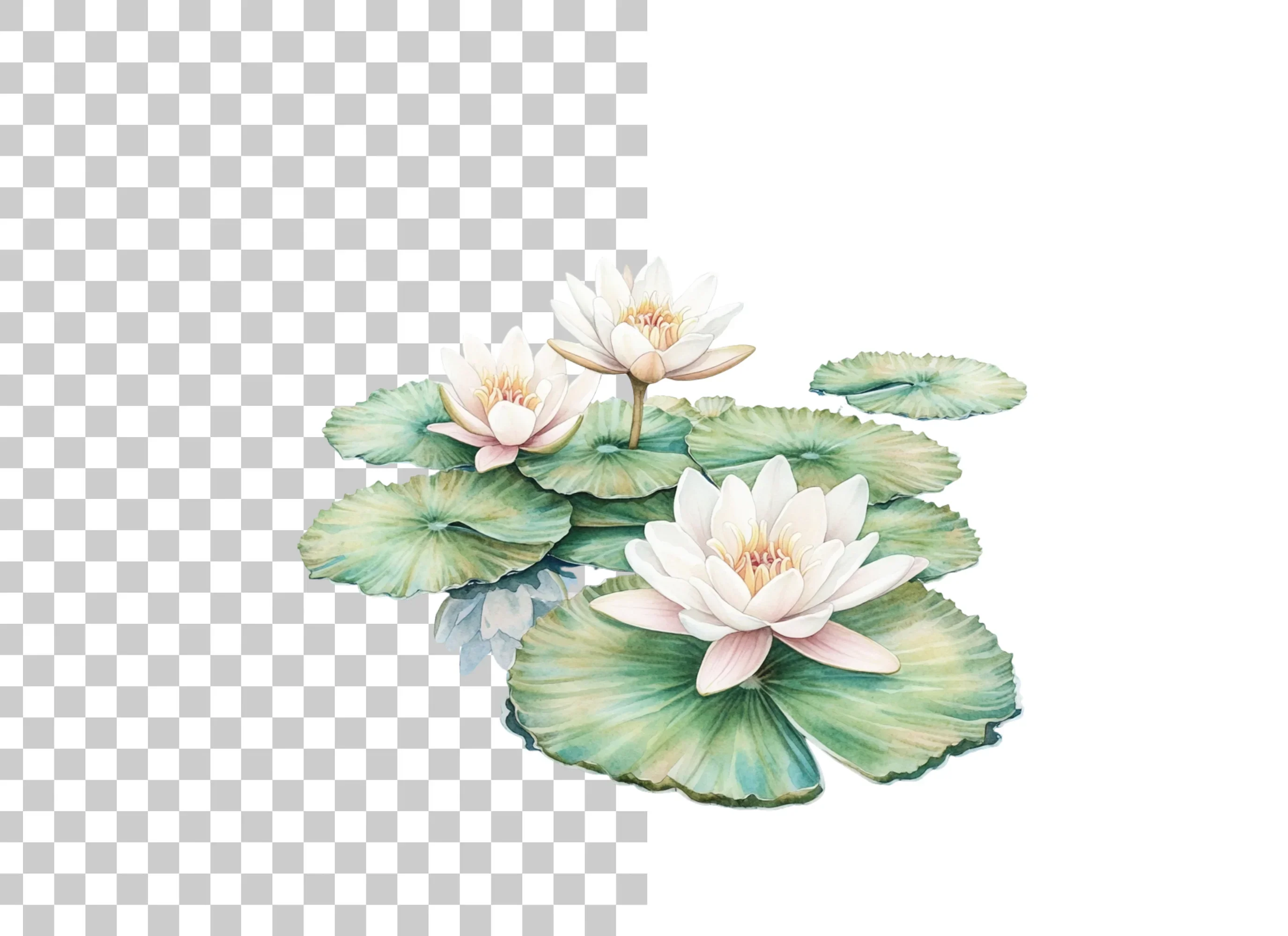 Elegant Water Lily Clipart Bundle - Image 6