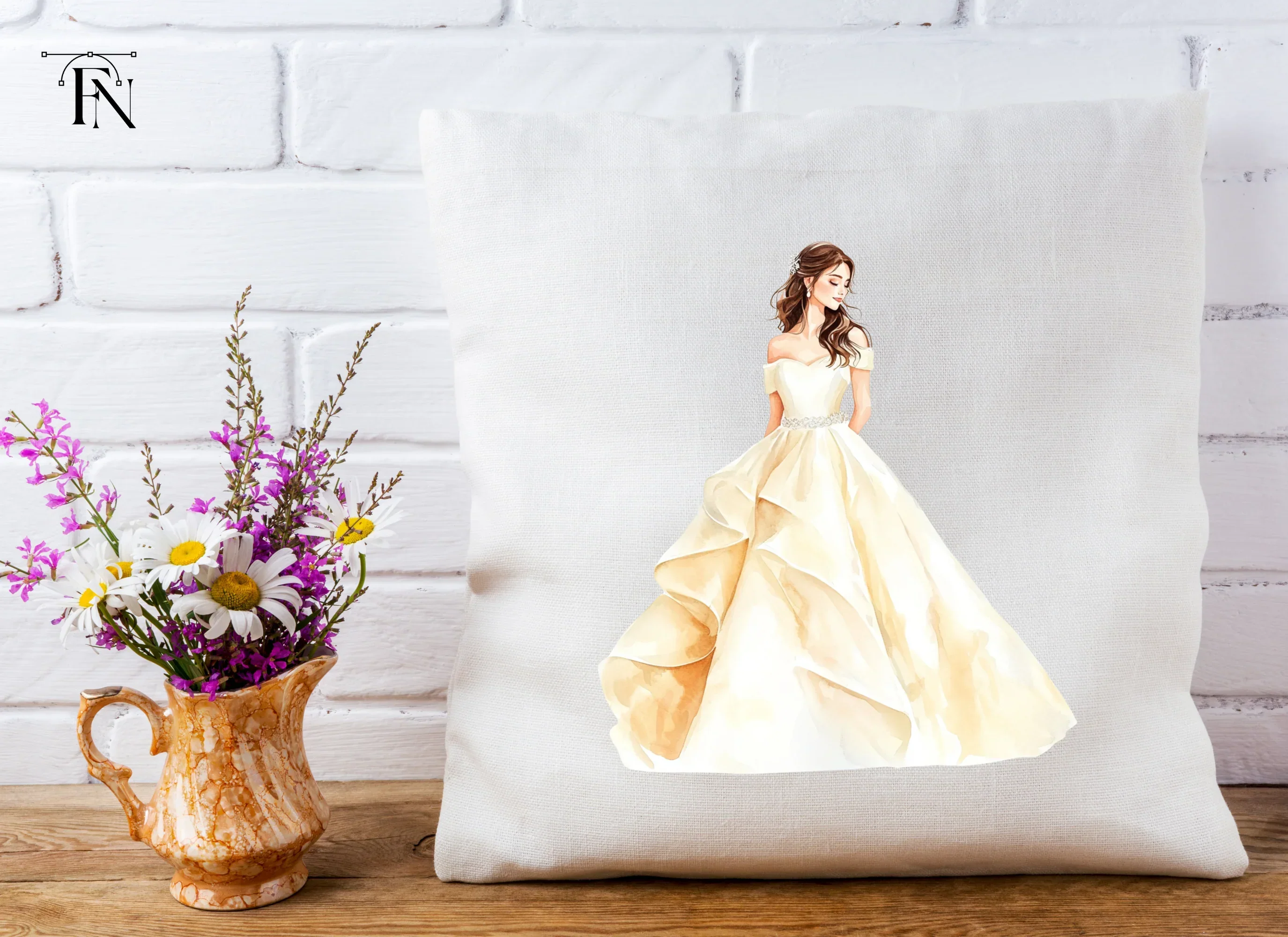 Elegant Wedding Dress Clipart Bundle - Image 5