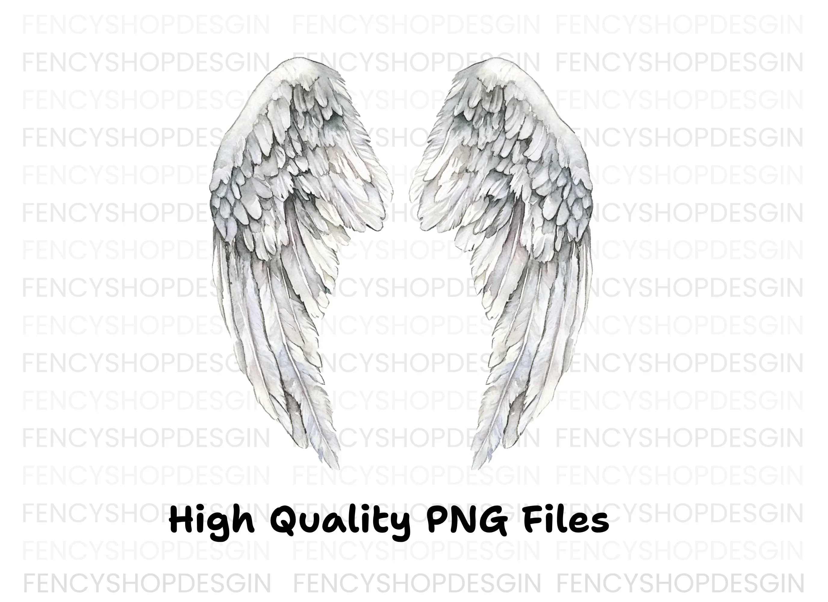 Elegant White Angel Wings Clipart Bundle - Image 3
