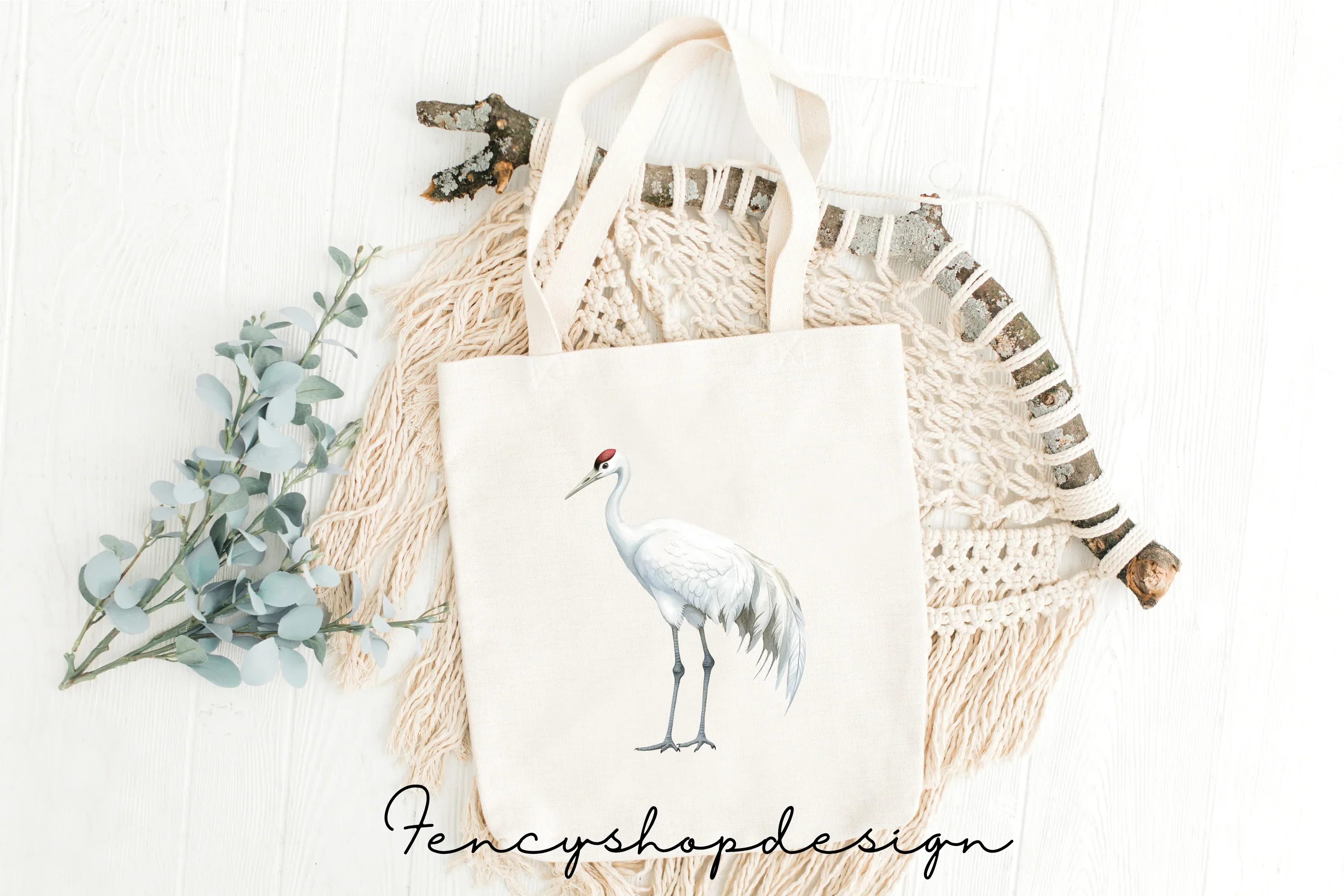 Elegant White Crane Clipart Bundle - Image 2