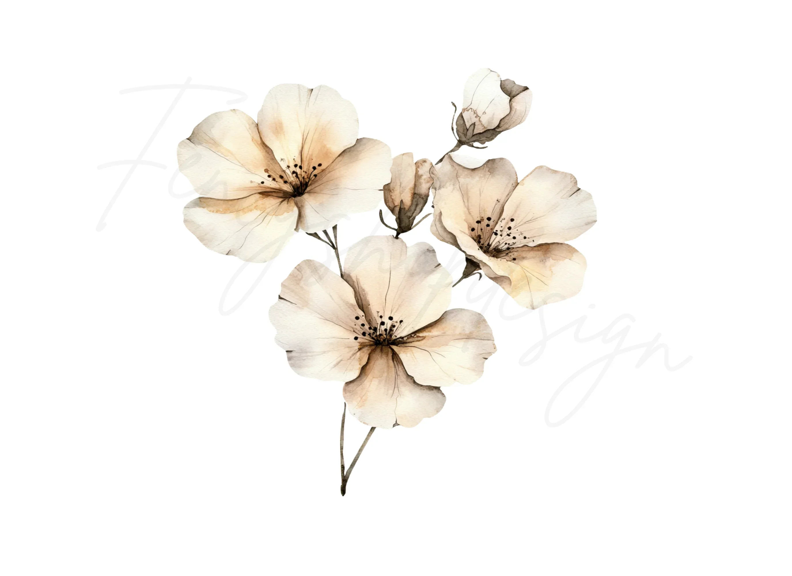 Elegant White Floral Clipart Bundle - Image 2